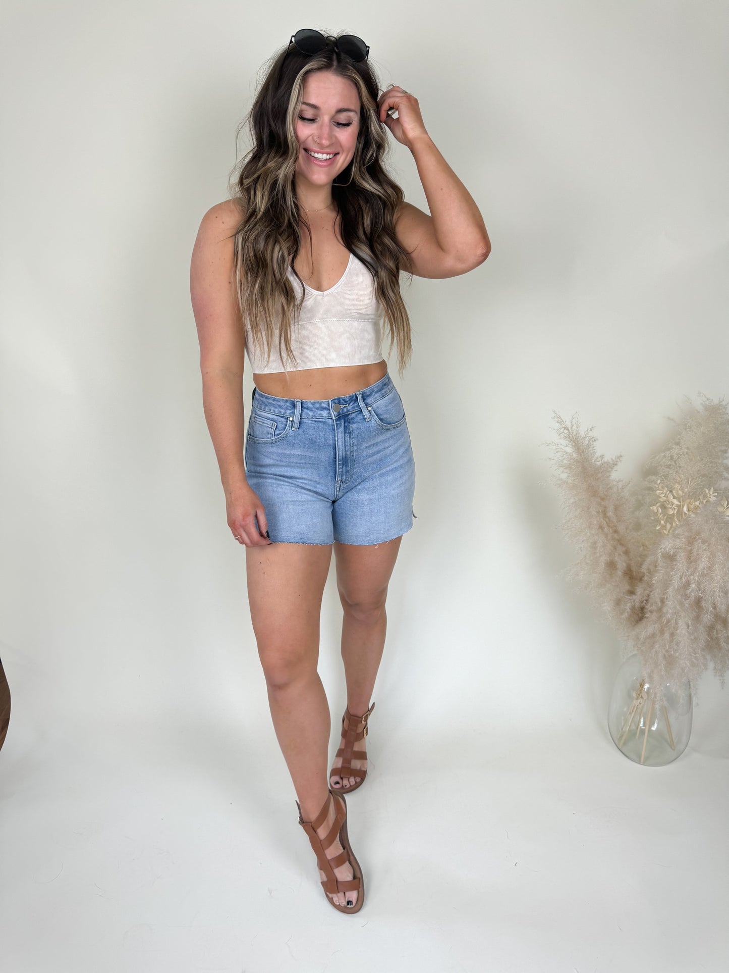 Risen Frayed Hem Shorts FINAL SALE
