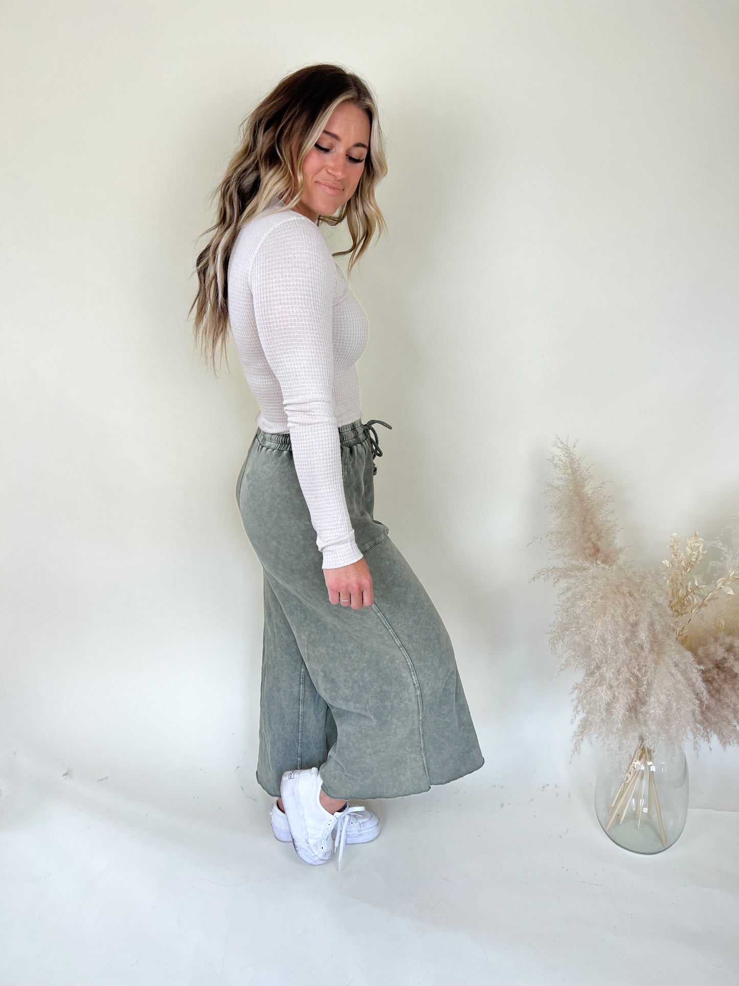 Best Life Waffle Knit Top | Sand Beige
