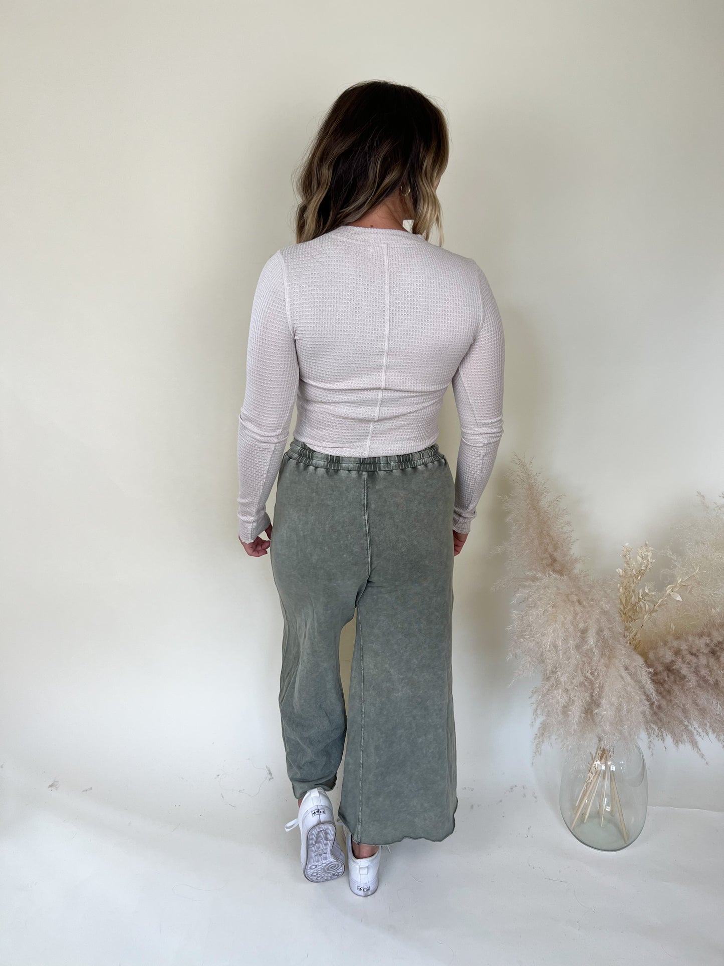 Best Life Waffle Knit Top | Sand Beige