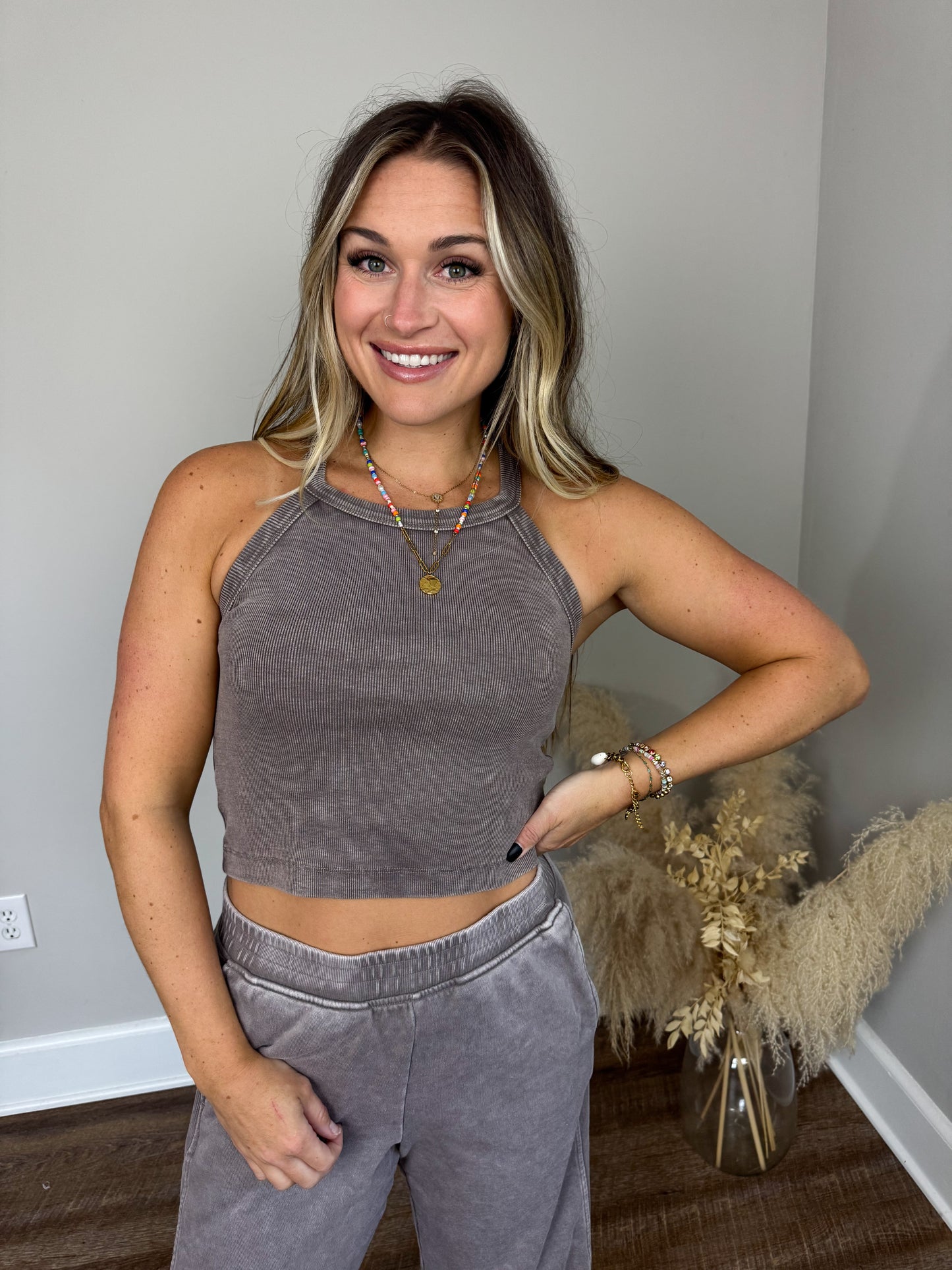 Willow Halter Tank | Mocha