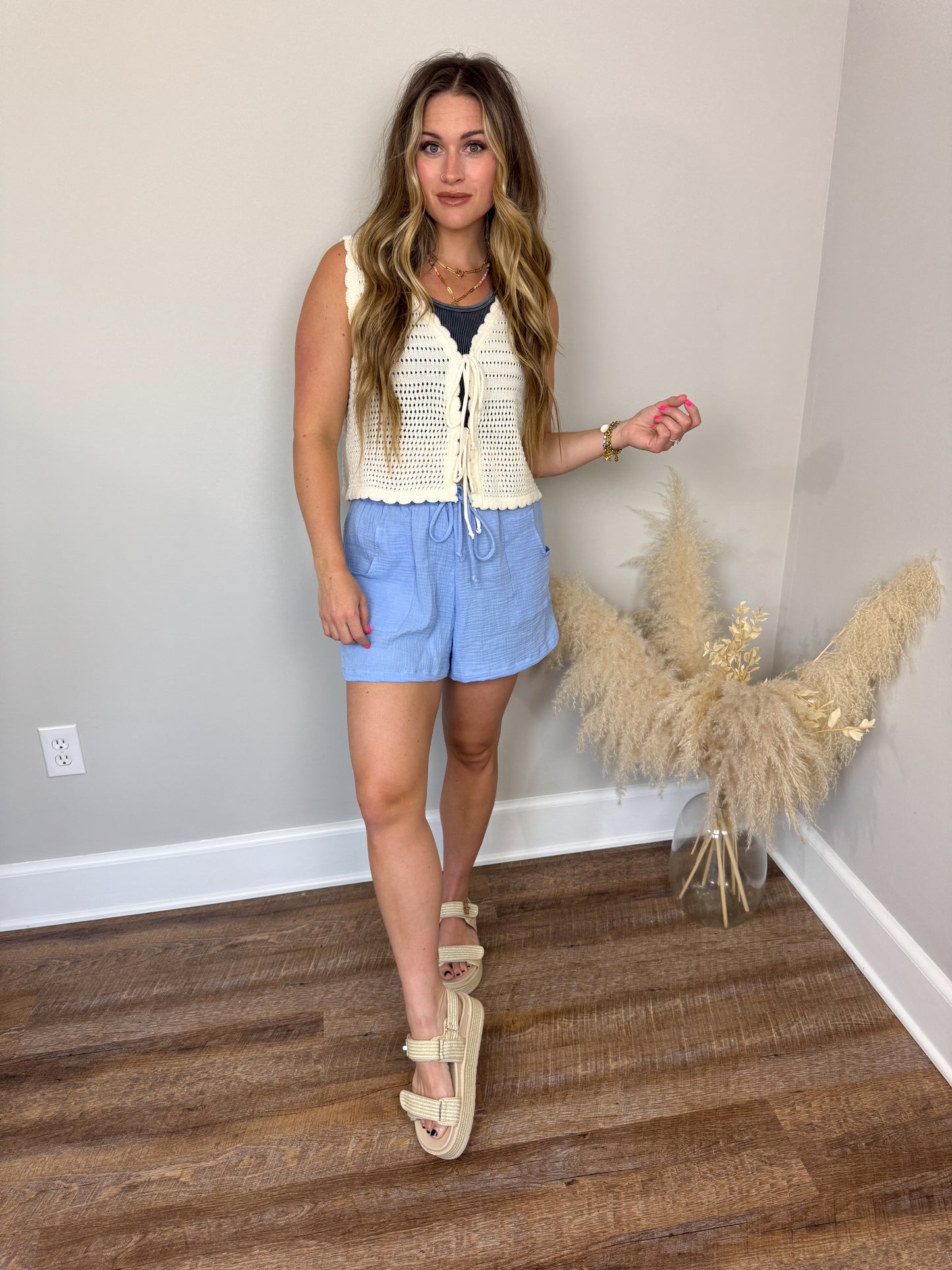 Newton Gauze Shorts | Periwinkle FINAL SALE