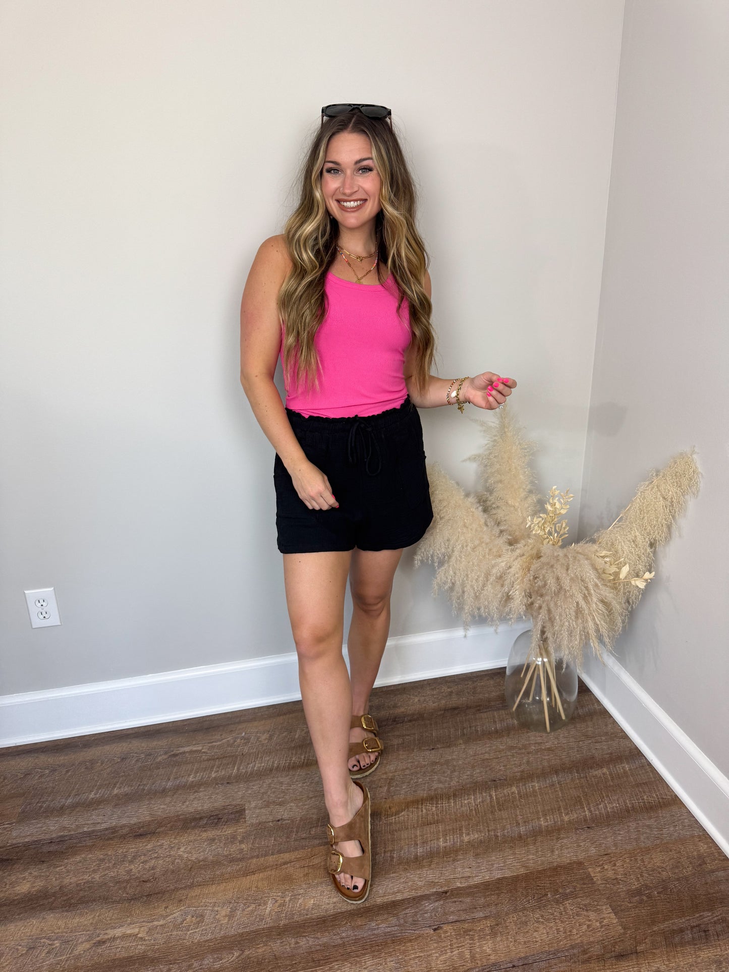 Clark Scoop Tank Top | Hot Pink