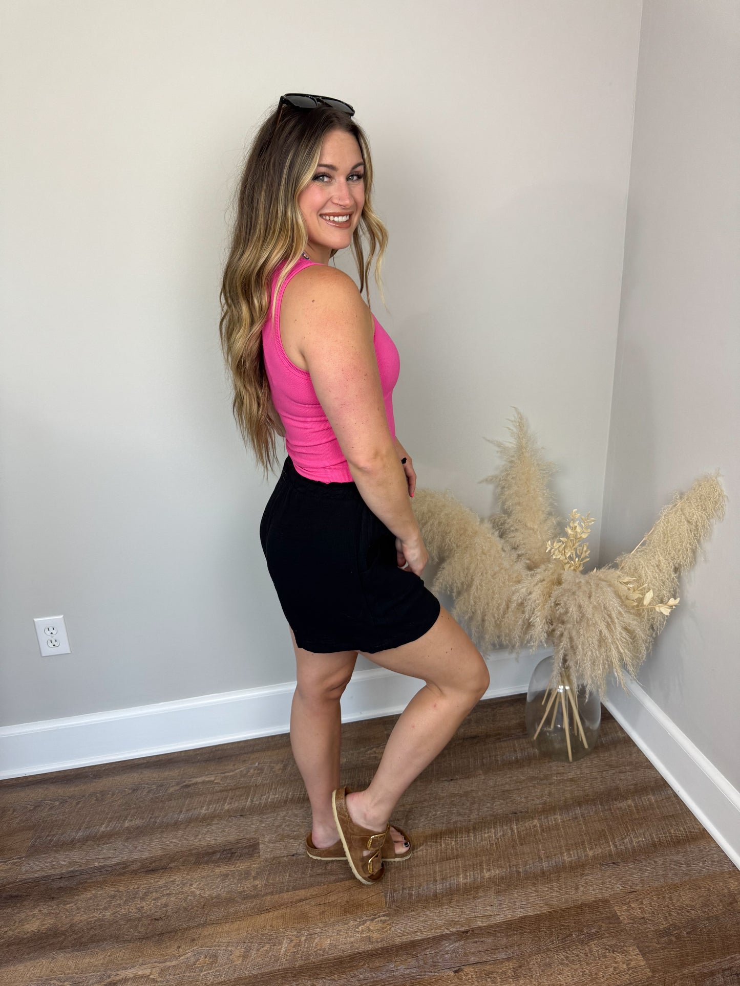 Clark Scoop Tank Top | Hot Pink