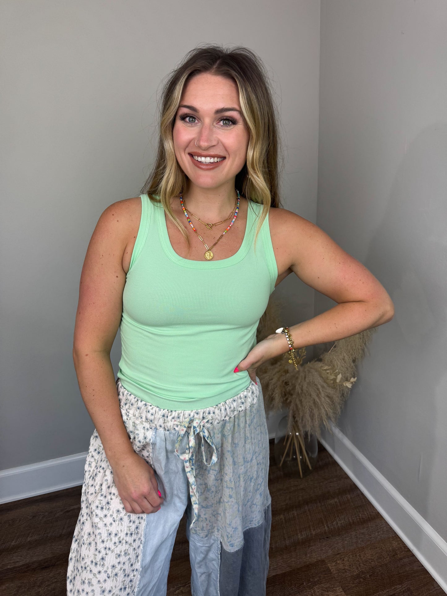 Clark Scoop Tank Top | Mint