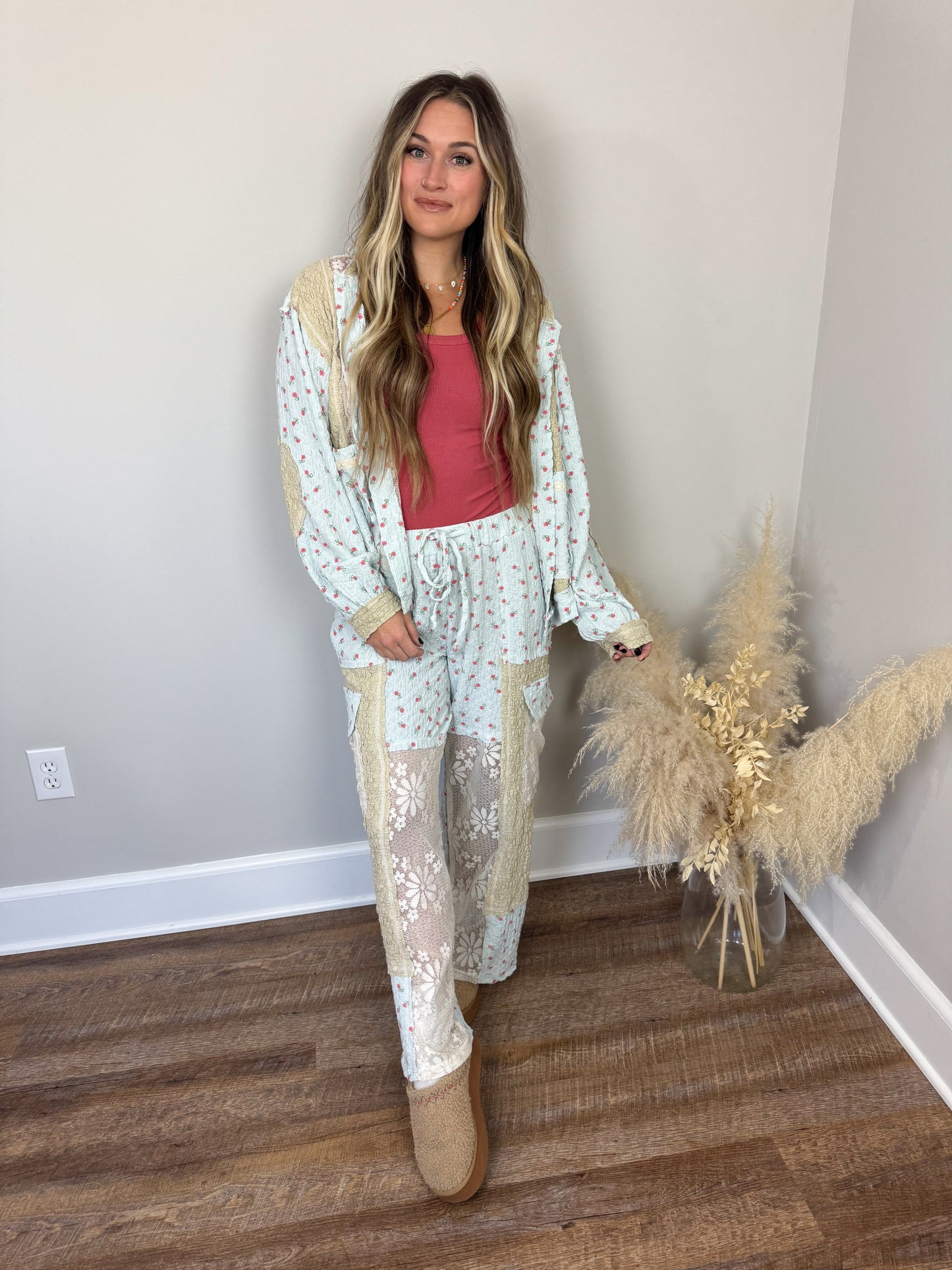 Kyla Floral Pants | Blue