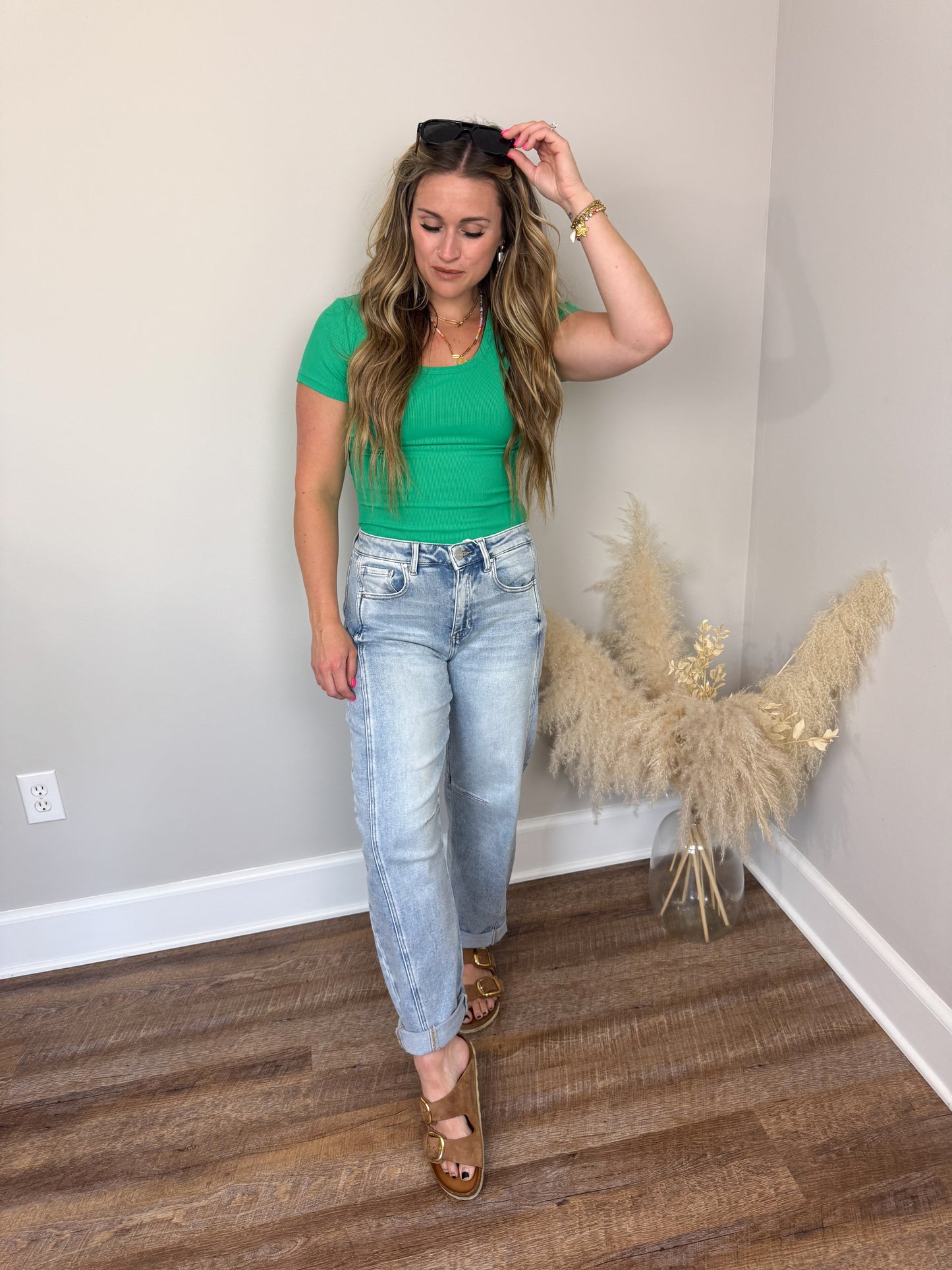 Clark Short Sleeve Top | Kelly Green