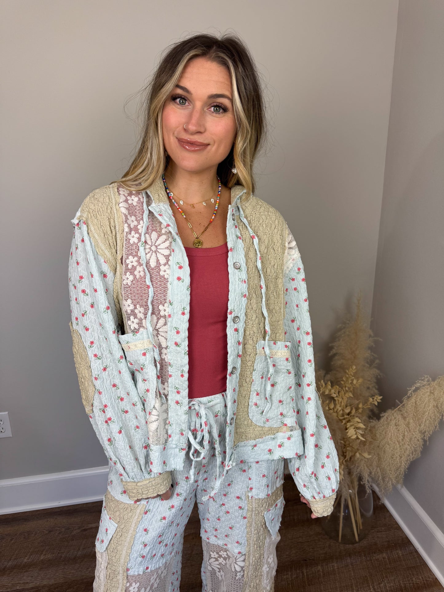 Kyla Floral Top | Blue