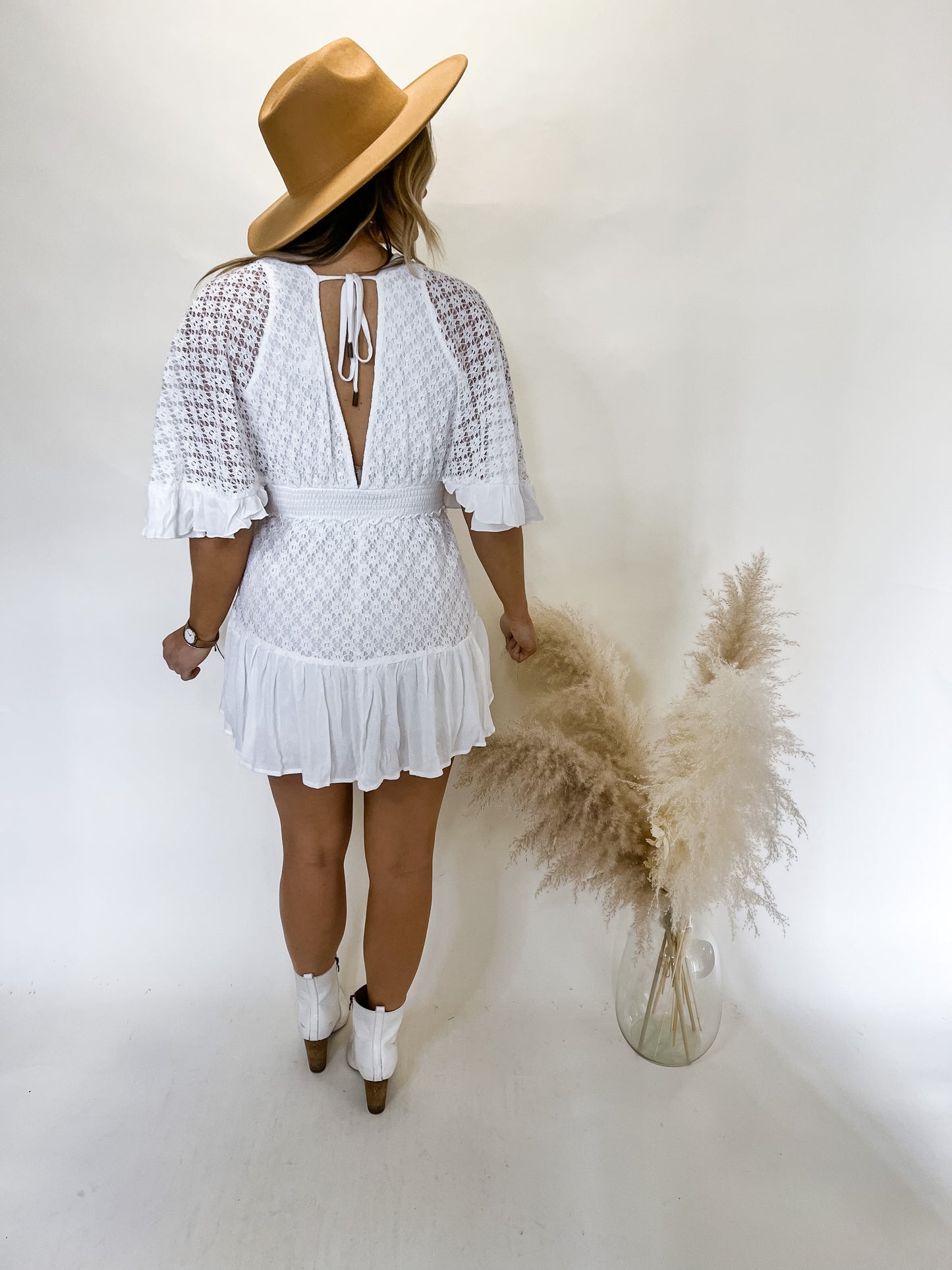 Darling Lace Romper | White
