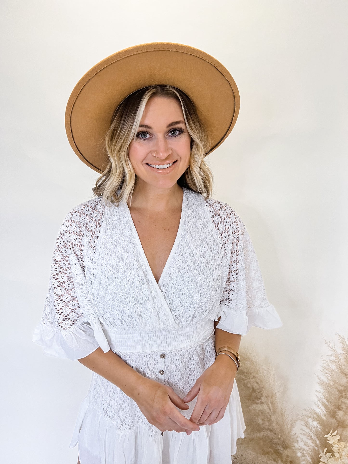 Darling Lace Romper | White