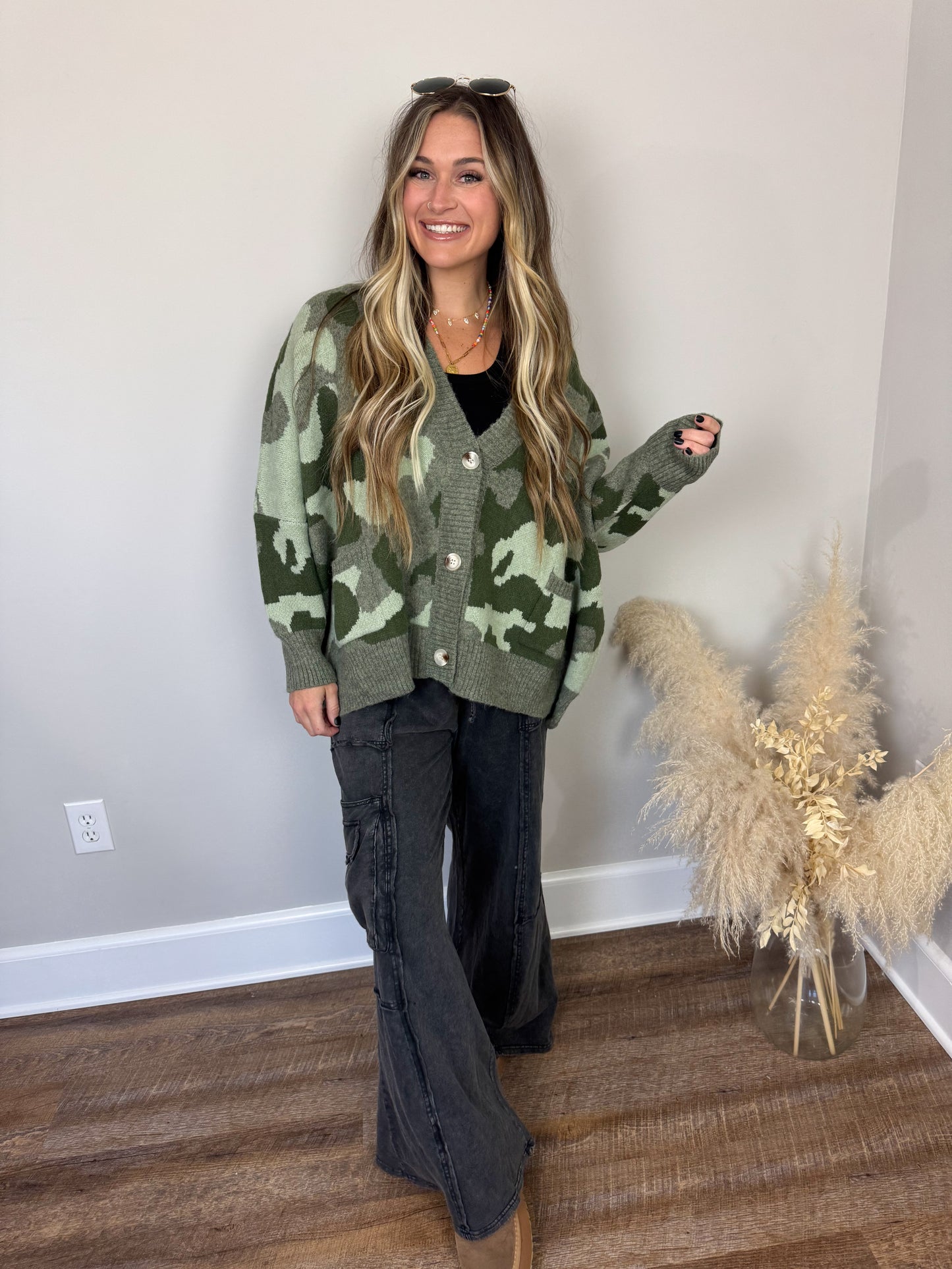 Pearson Camo Cardigan