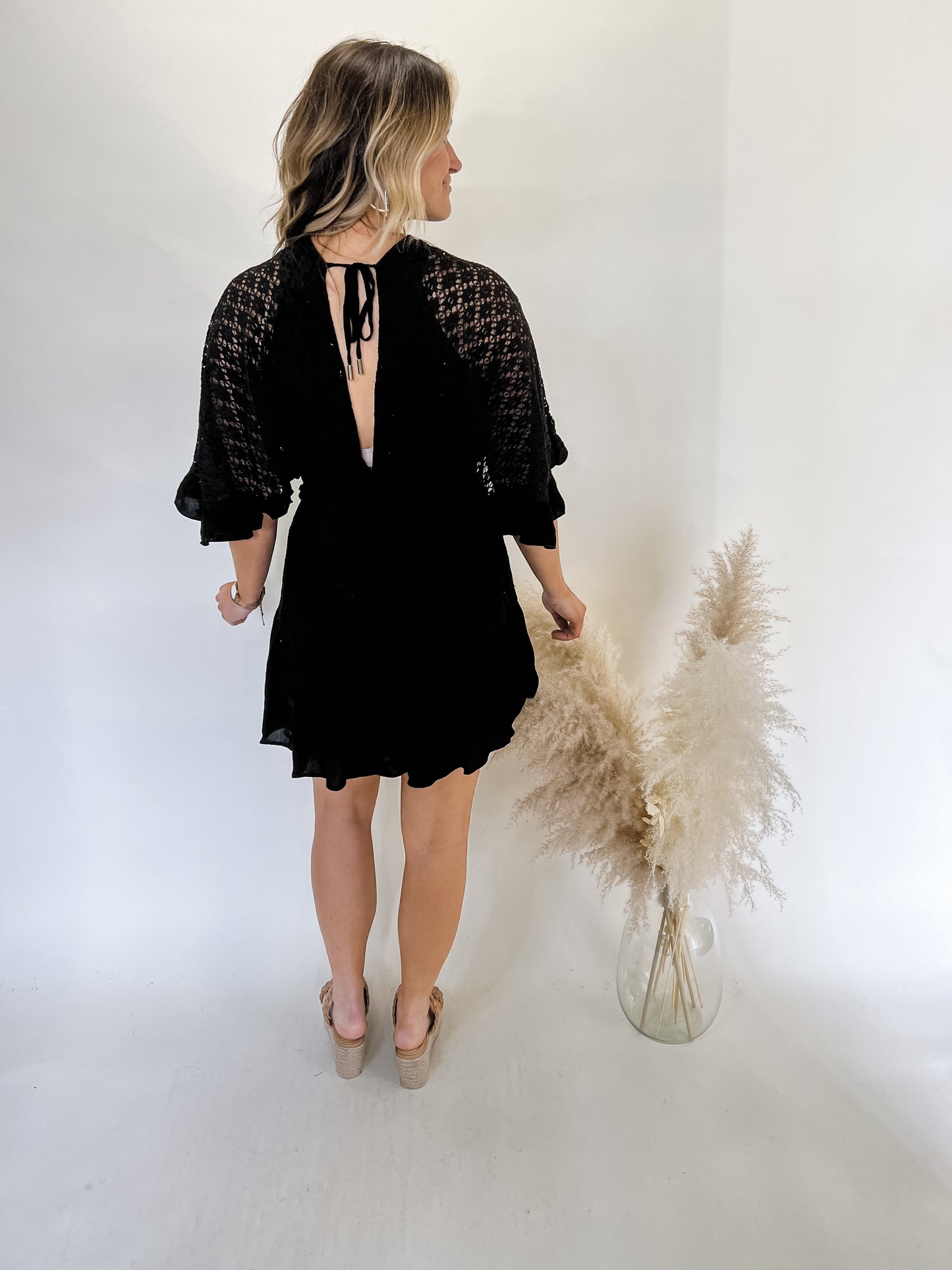 Darling Lace Romper | Black