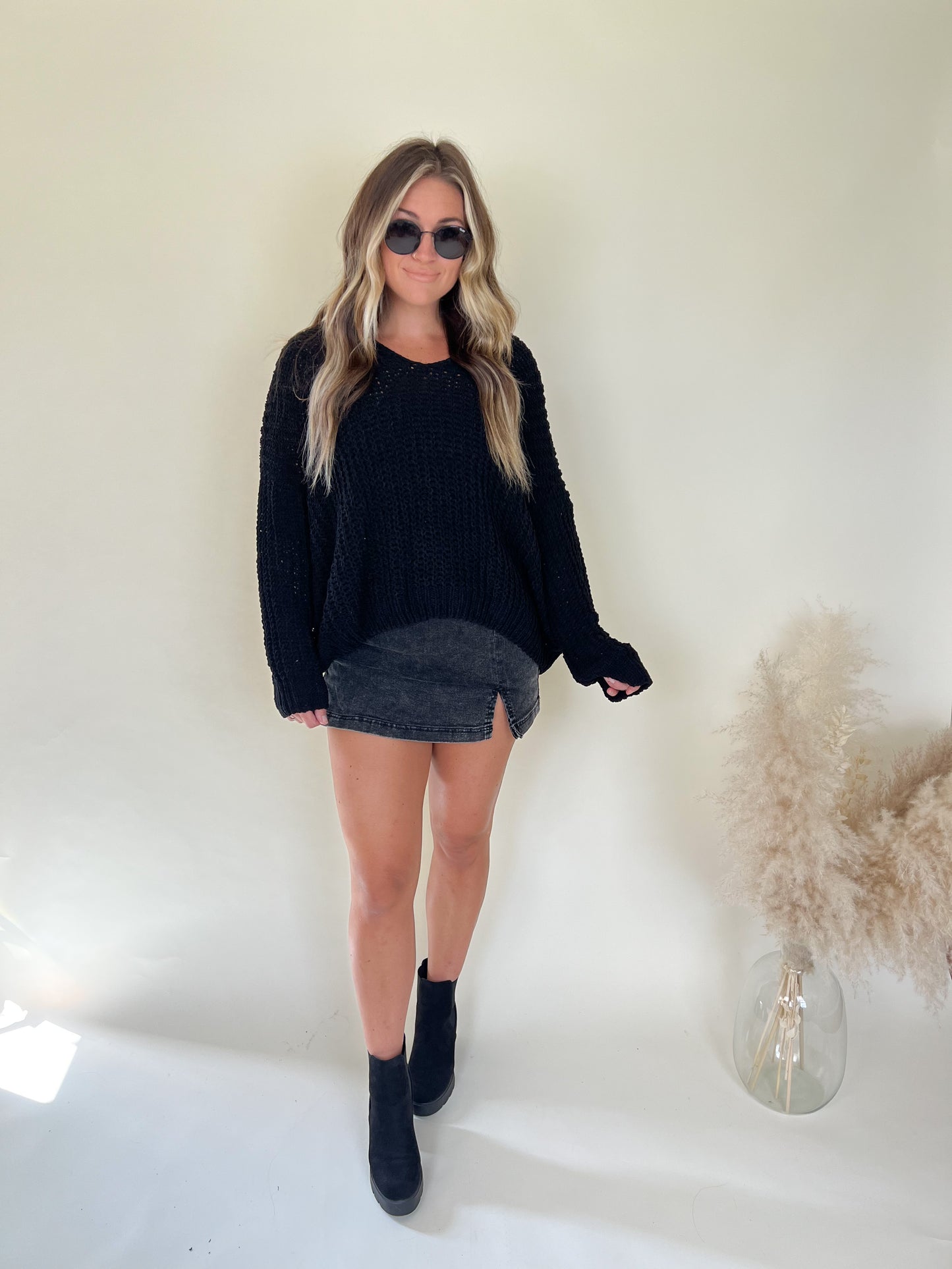 Blake Chunky Sweater | Black