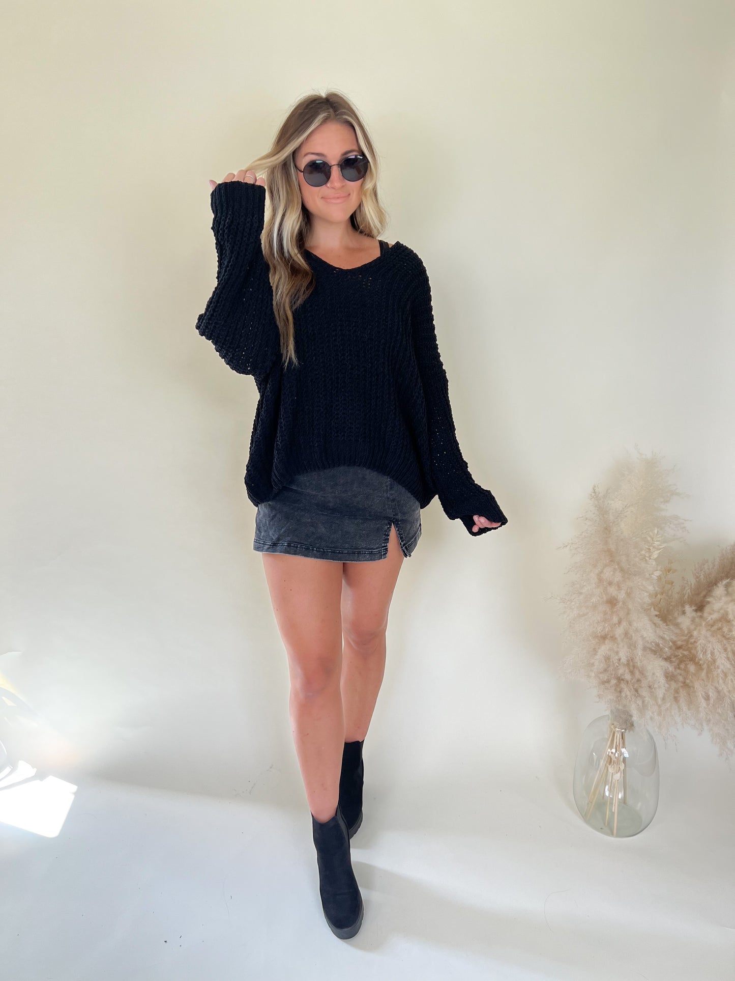 Blake Chunky Sweater | Black