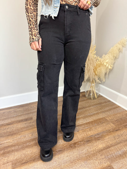 Risen Cargo Jeans | Black FINAL SALE