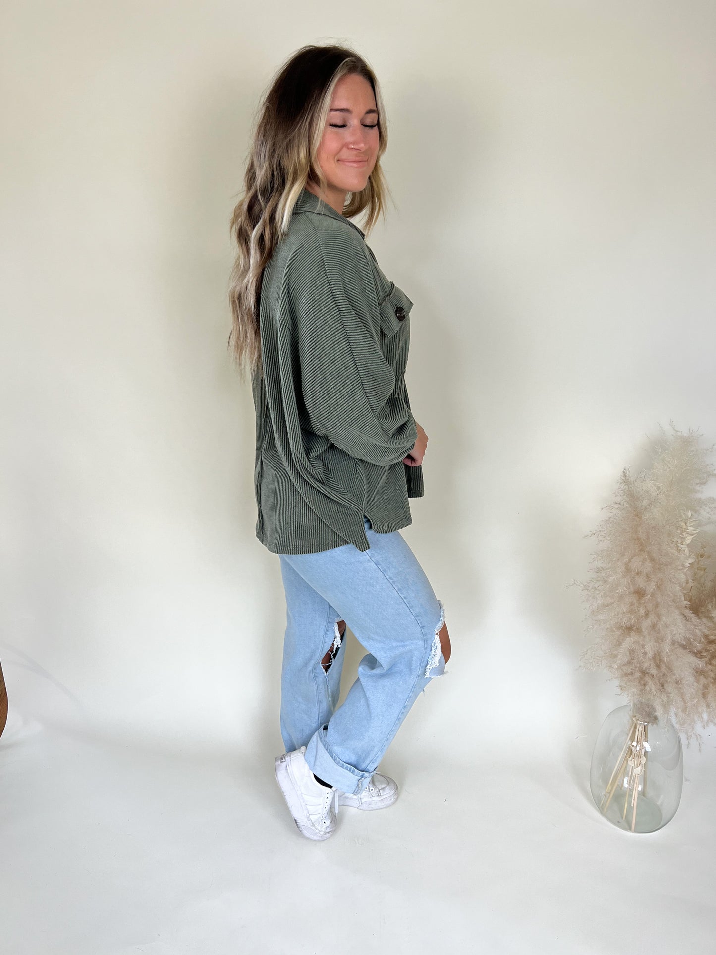Coffee Date Pullover | Olive