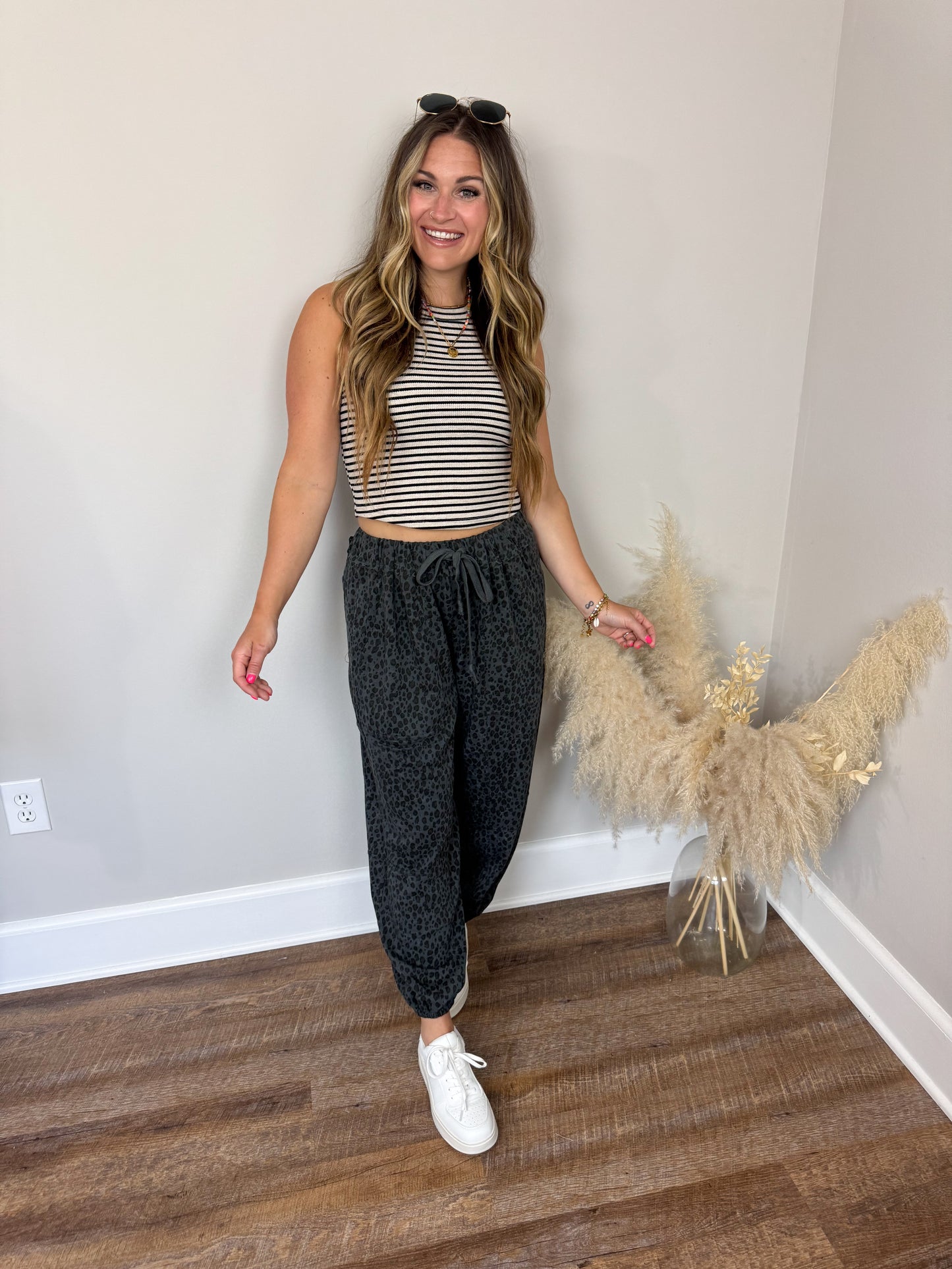 Terry Printed Pants | Ash