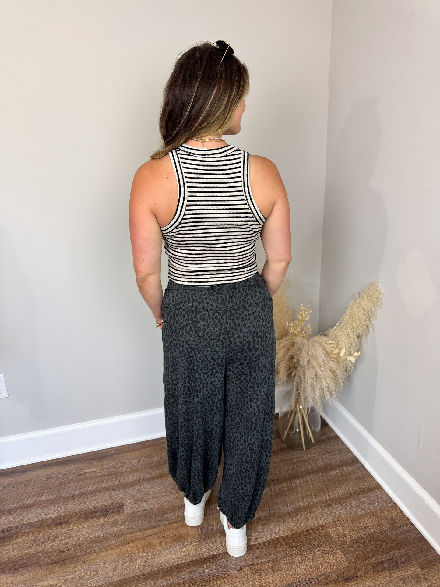 Terry Printed Pants | Ash