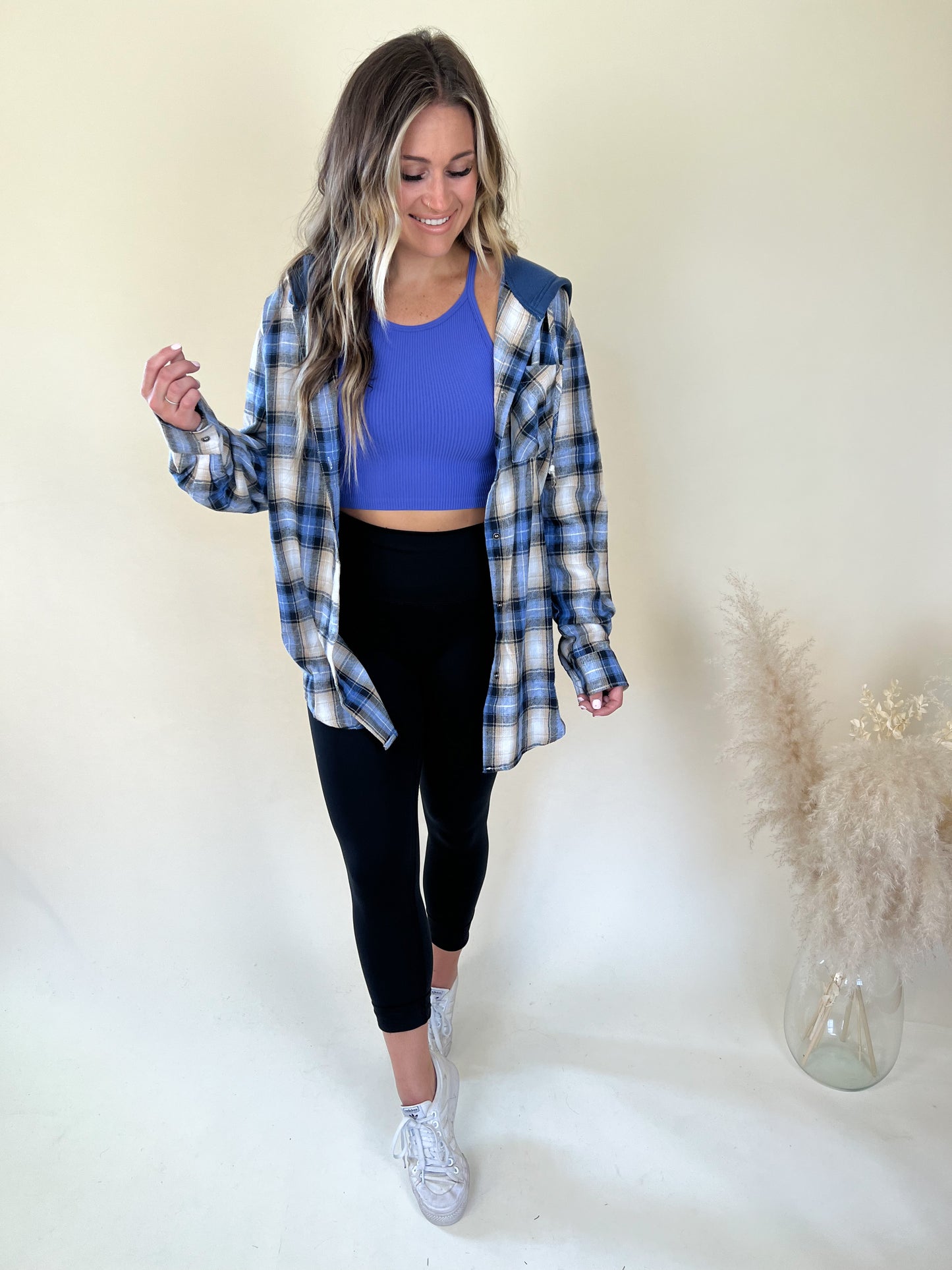 Chapters Button Up Hoodie | Blue