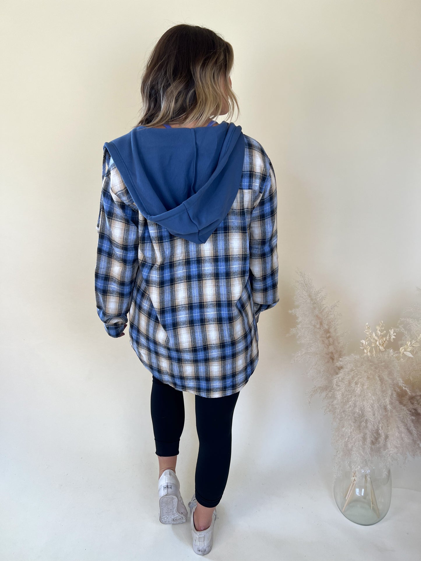Chapters Button Up Hoodie | Blue