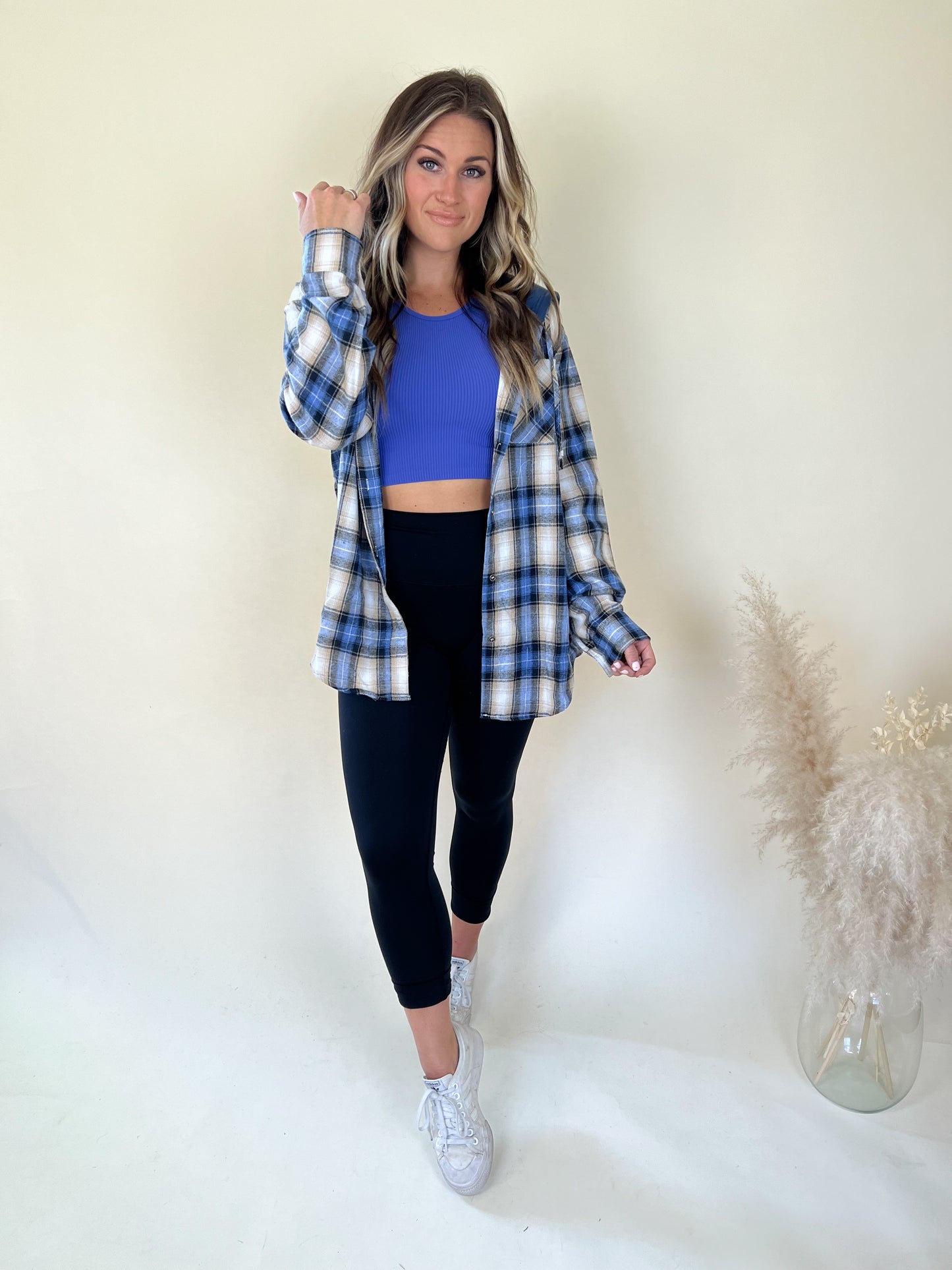 Chapters Button Up Hoodie | Blue
