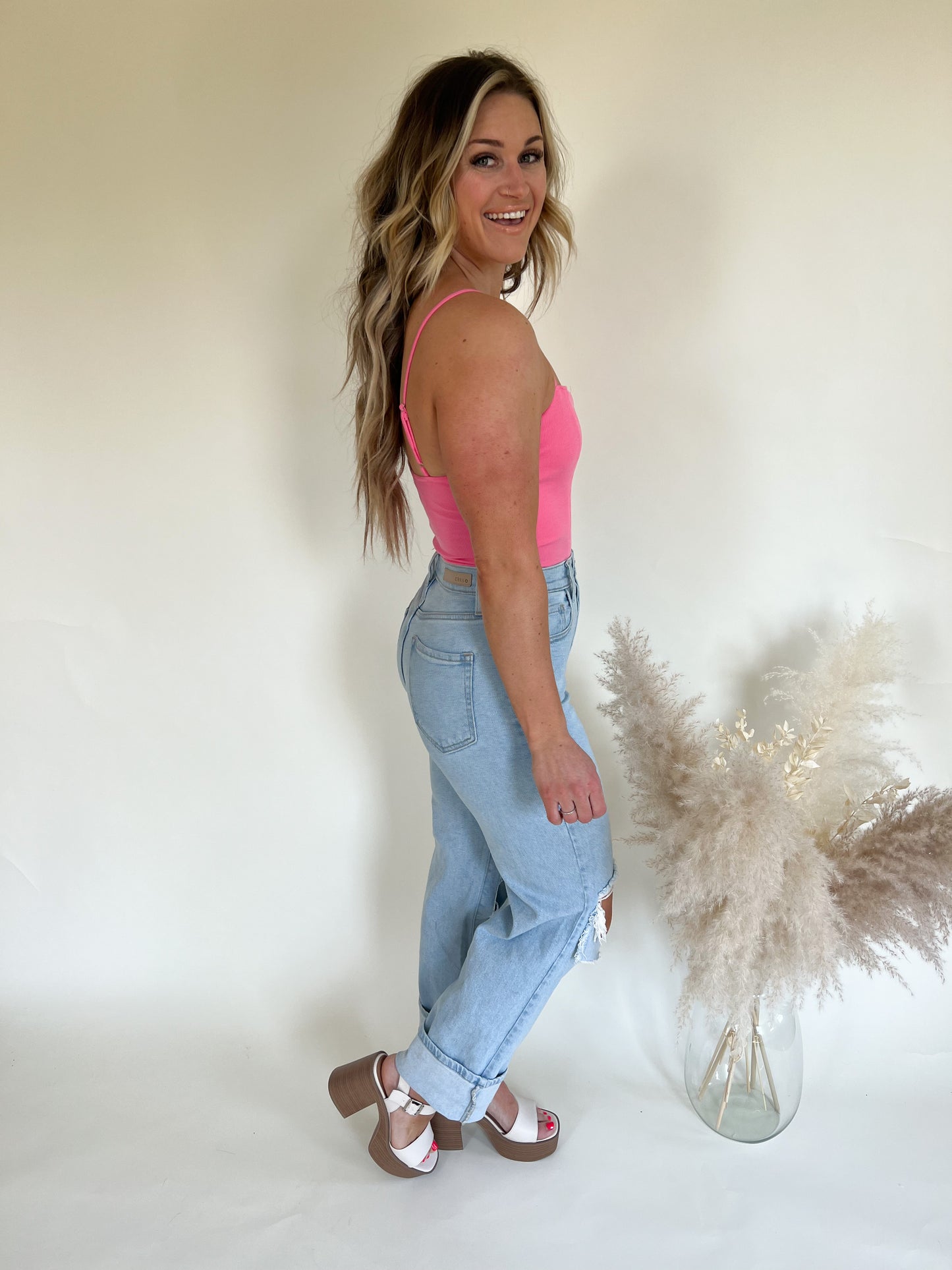 Stand Out Plunge Neck Bodysuit