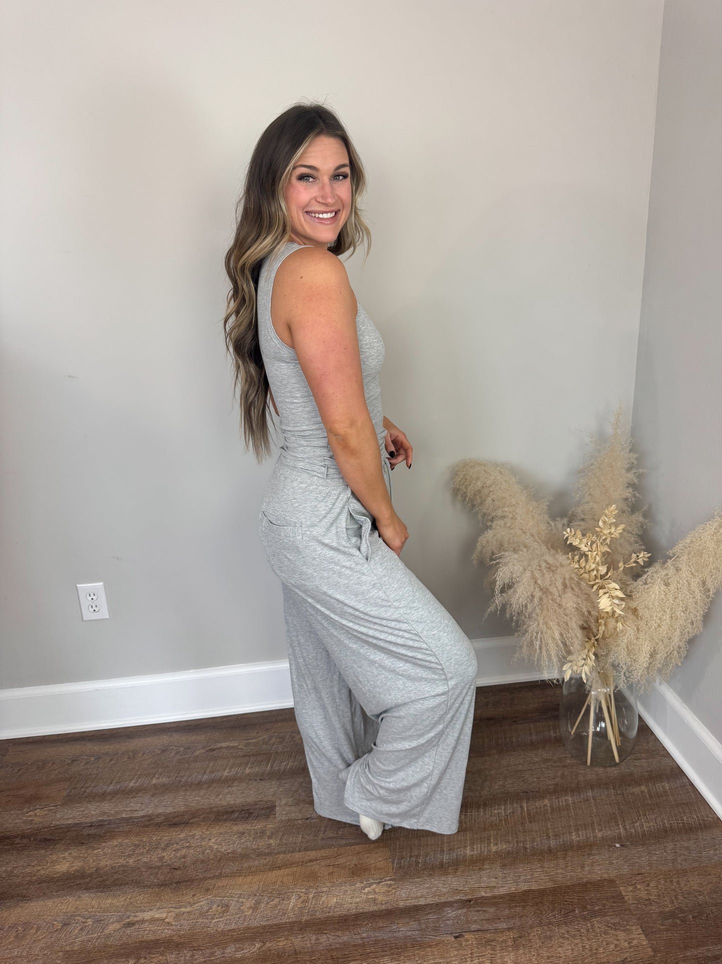 Clark Scoop Tank Top | Grey