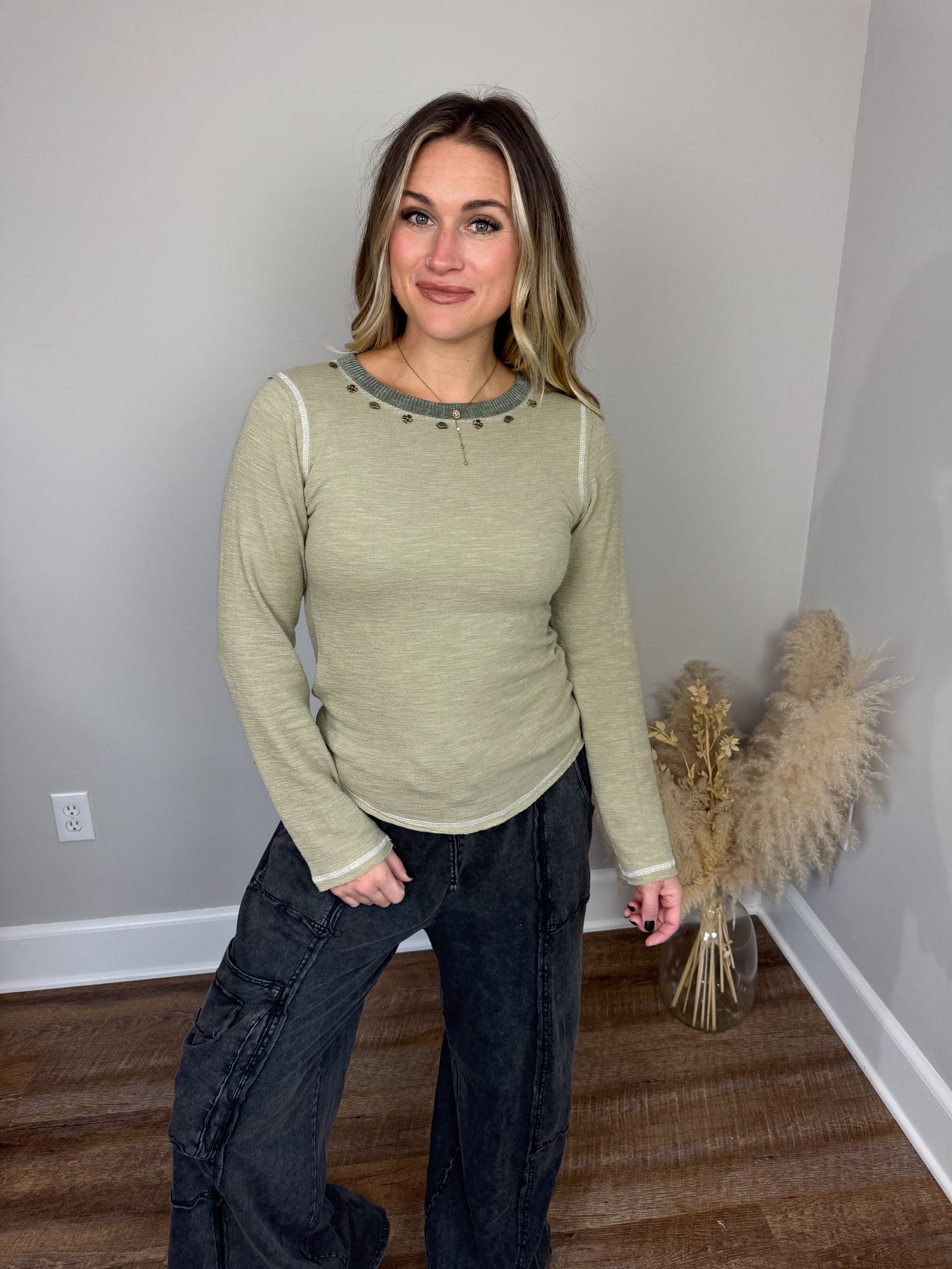 Ivy Long Sleeve Top | Olive