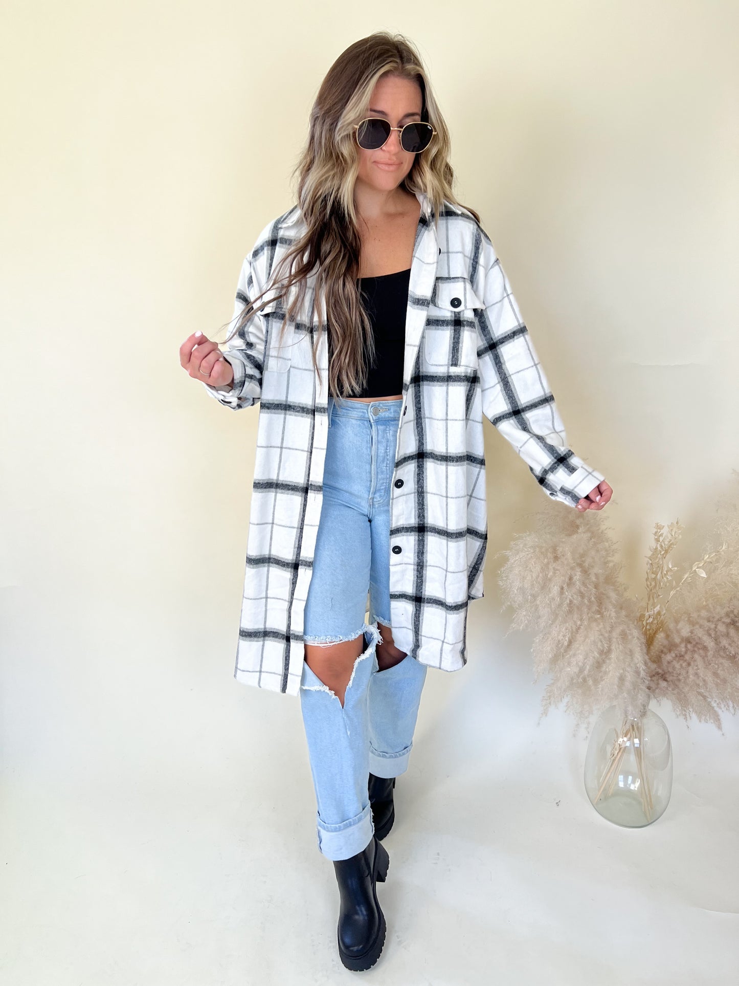 Basic Babe Plaid Shacket