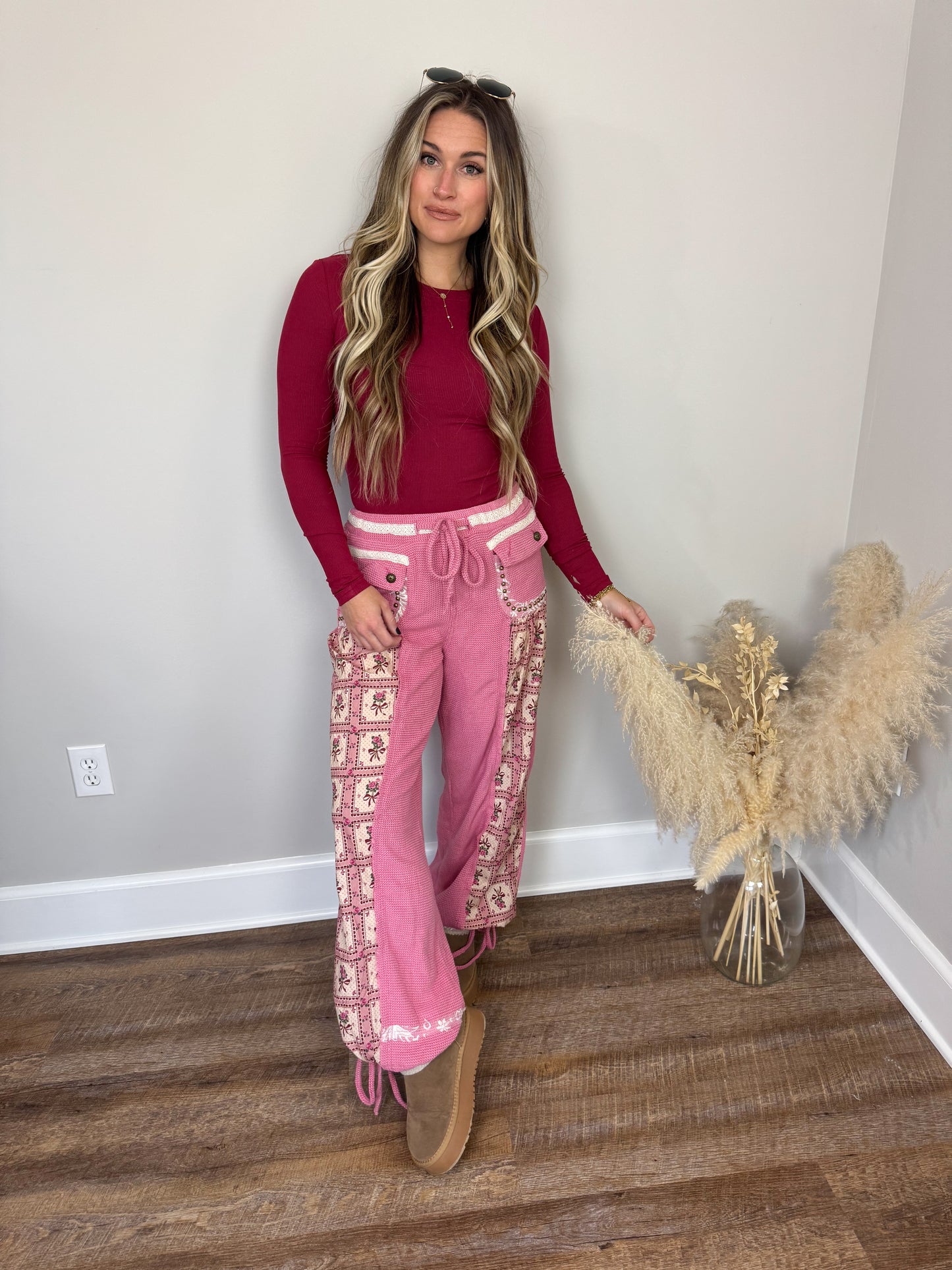 Clark High Neck Long Sleeve | Burgundy