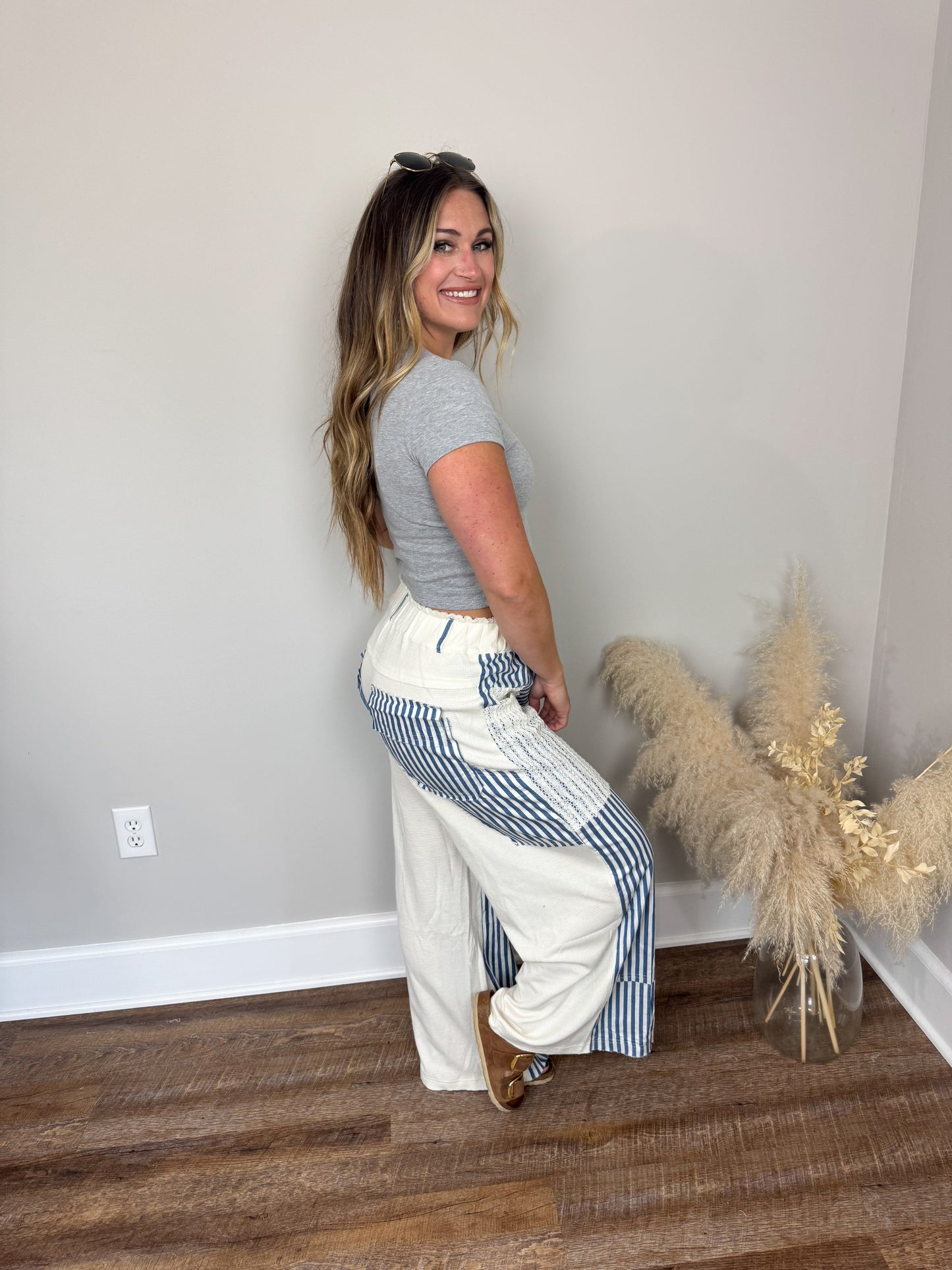 Saltwater Striped Pants | Blue
