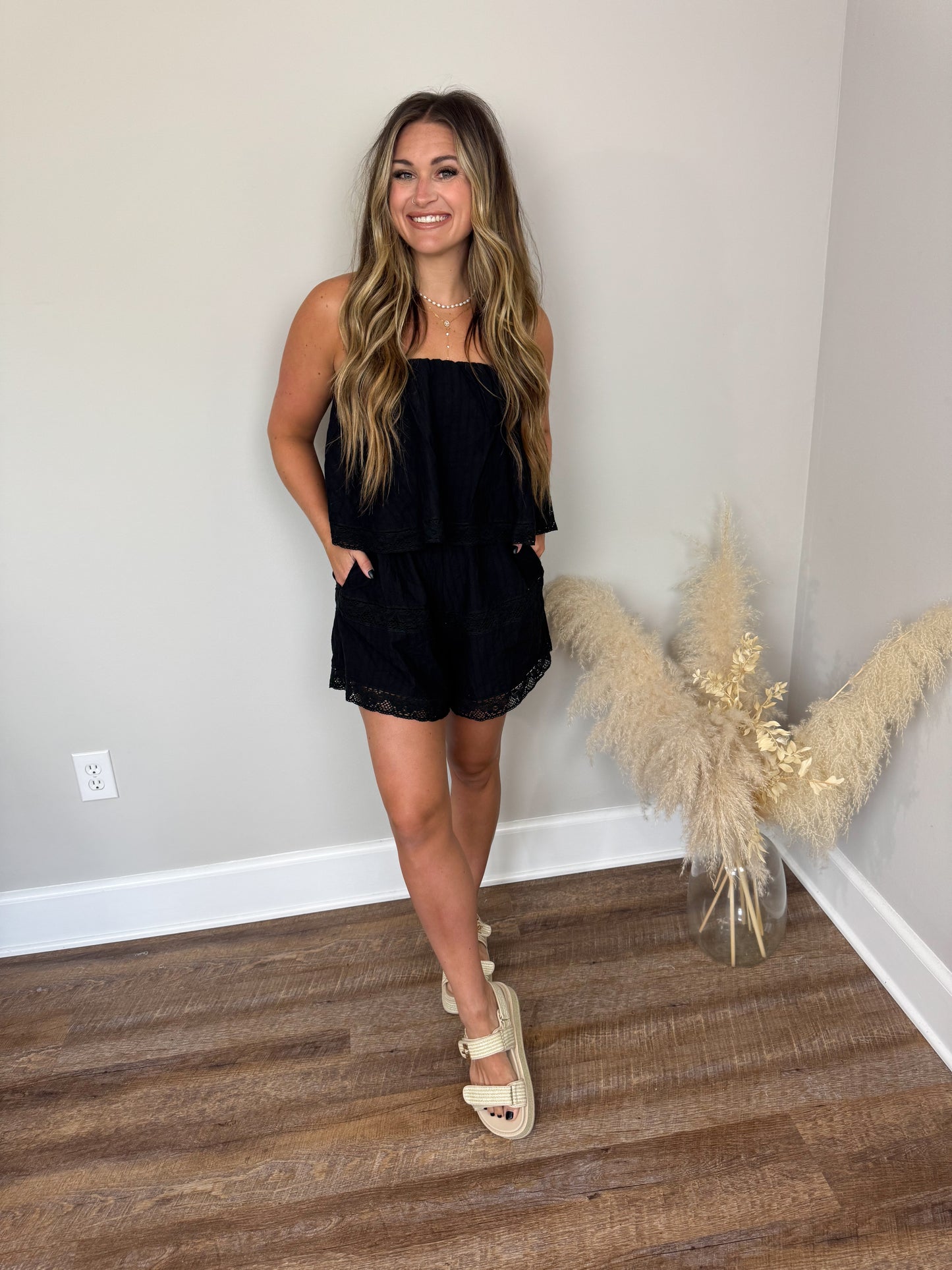 Nicole Embroidered Romper