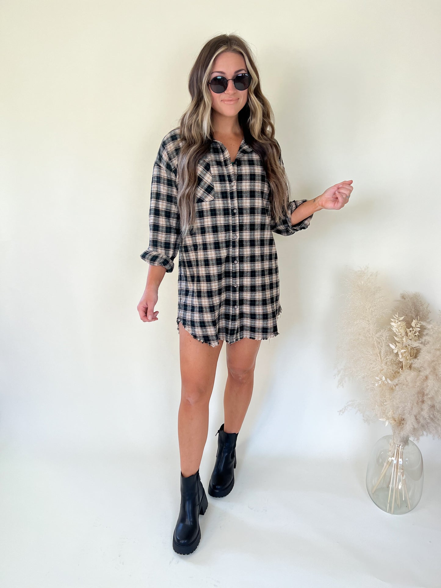 About to Be Mine Flannel Dress
