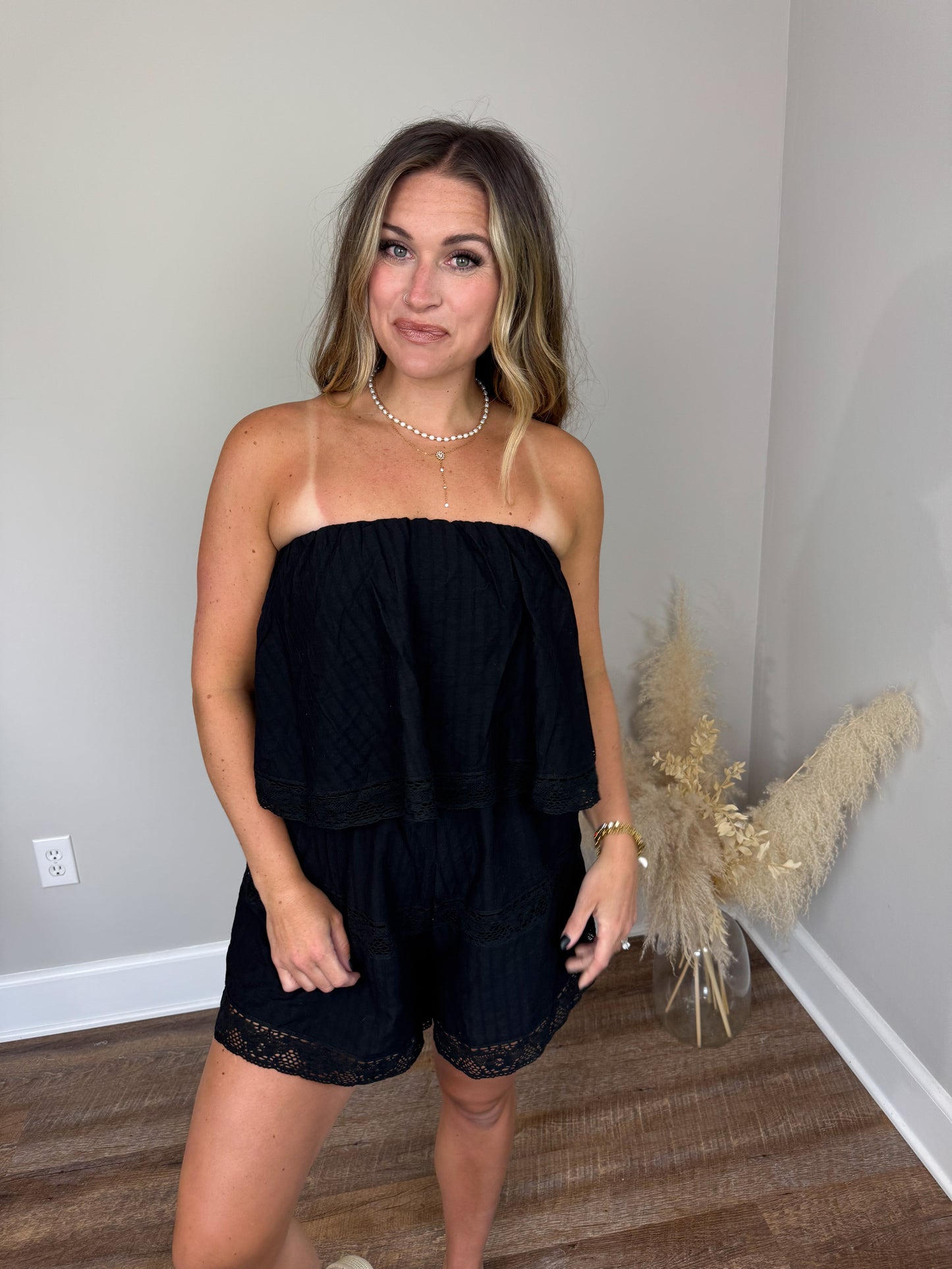 Nicole Embroidered Romper