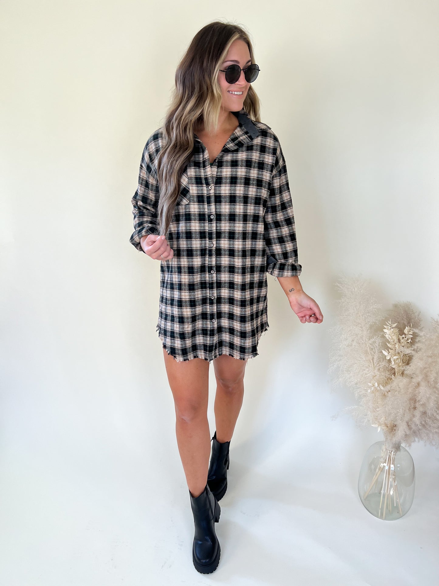 About to Be Mine Flannel Dress