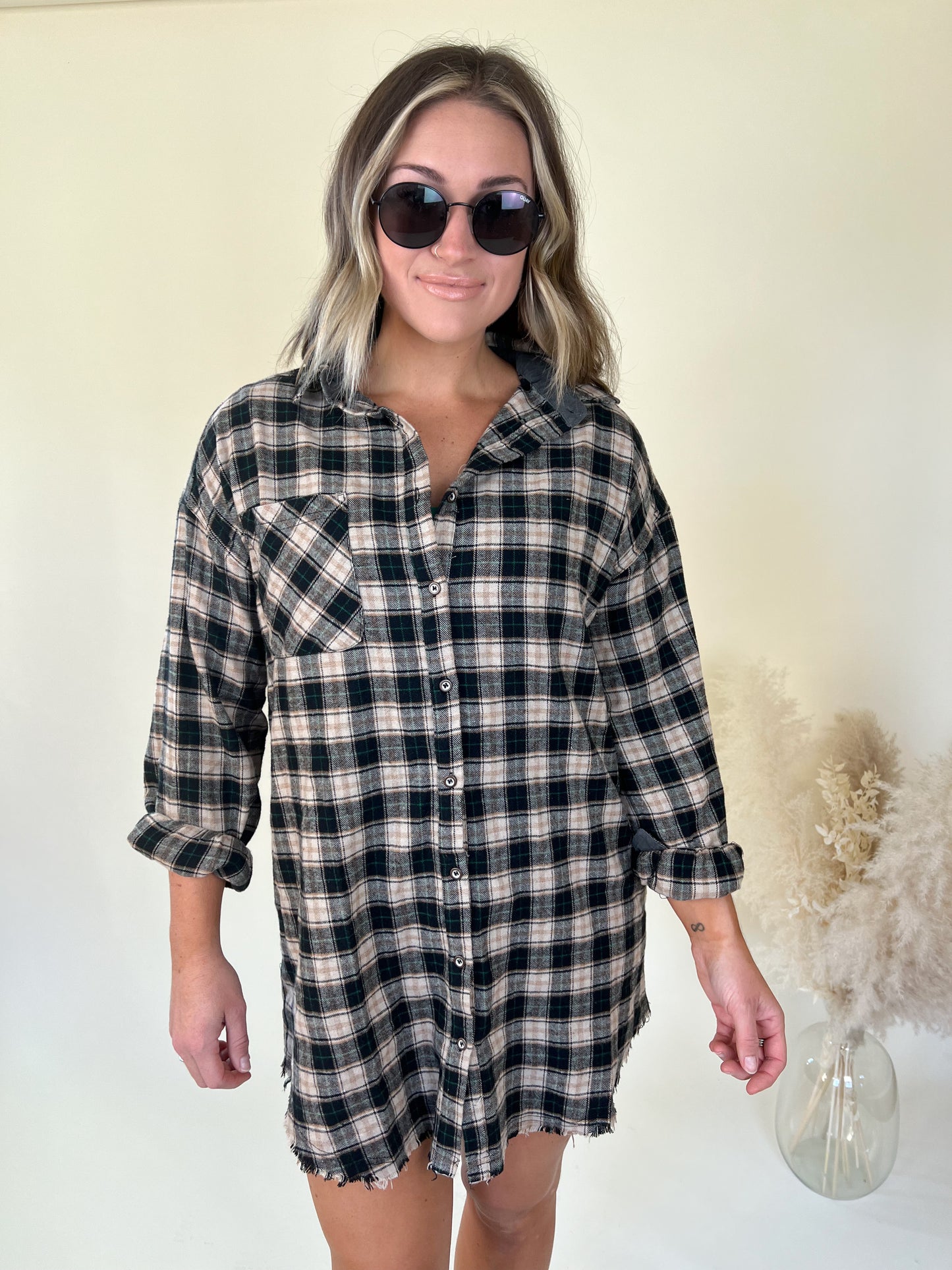 About to Be Mine Flannel Dress