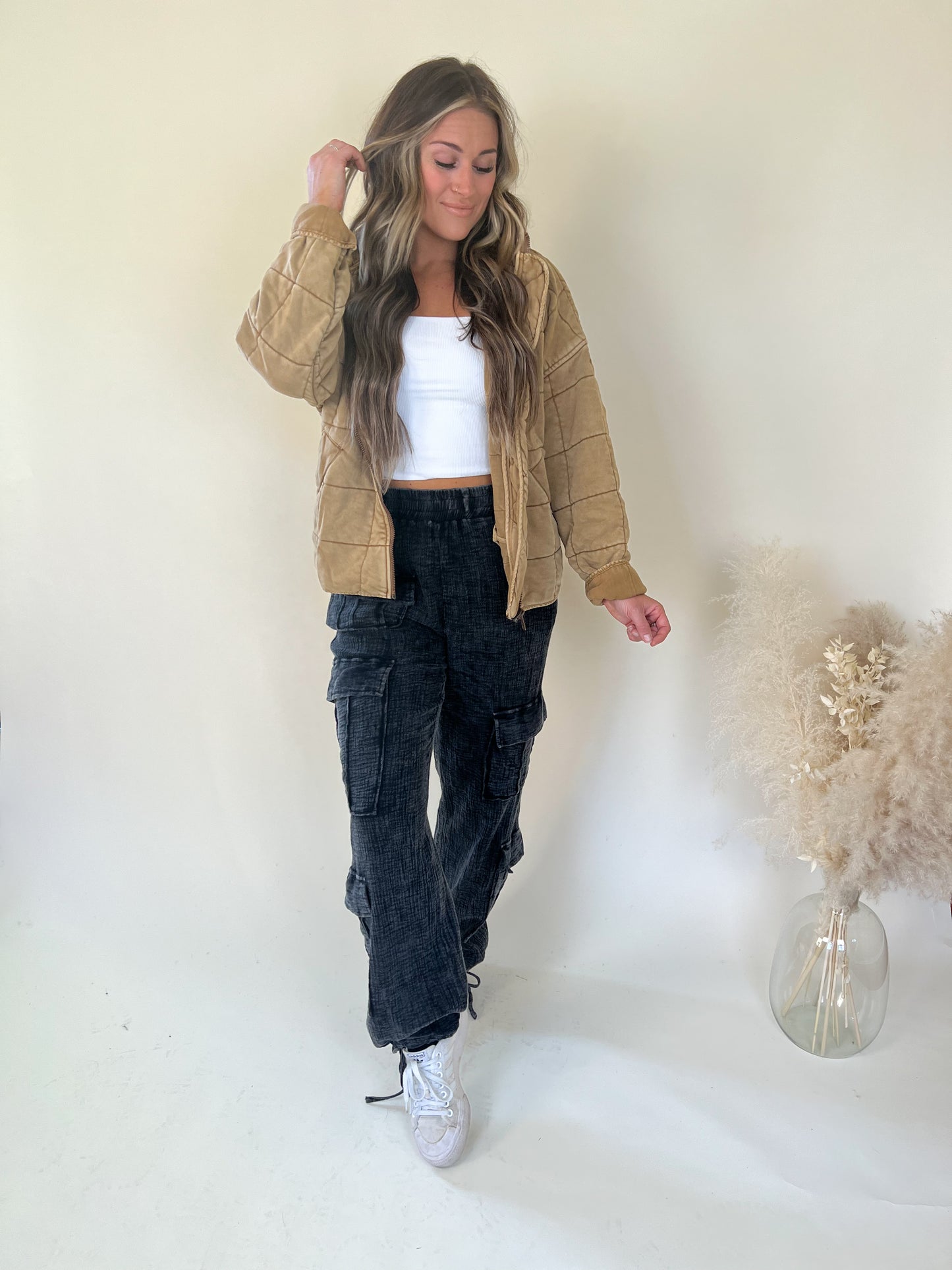 Count On Me Quilted Jacket | Camel
