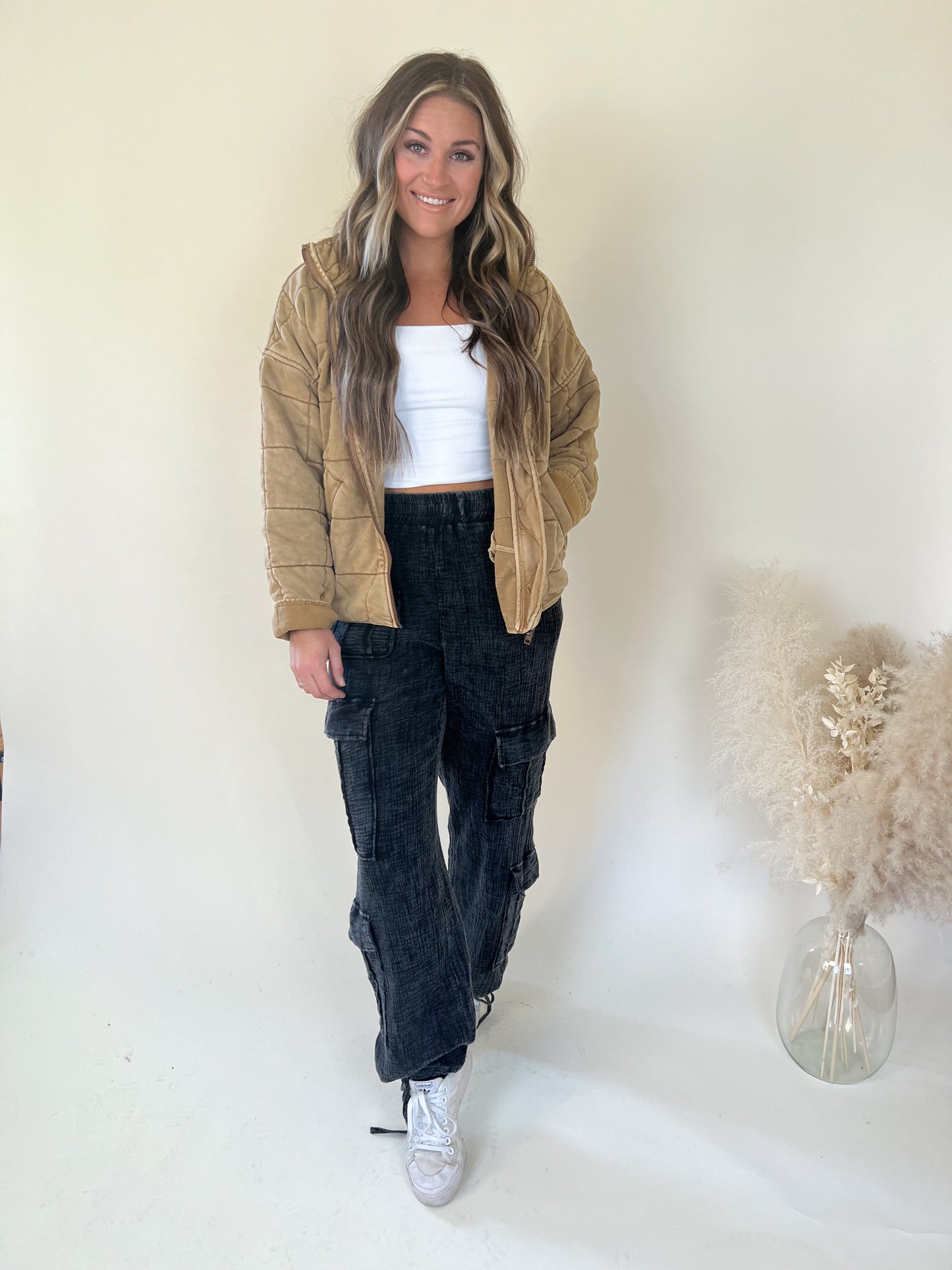 Count On Me Quilted Jacket | Camel