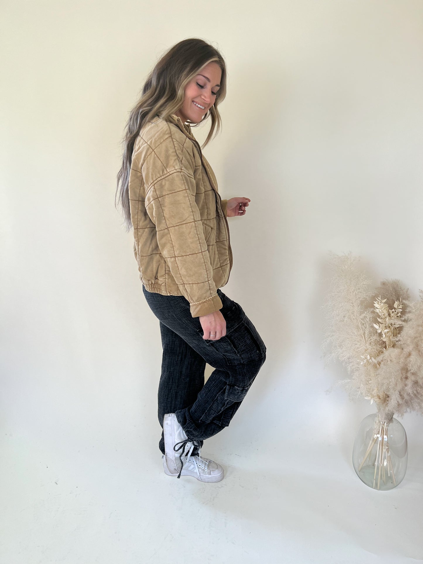 Count On Me Quilted Jacket | Camel