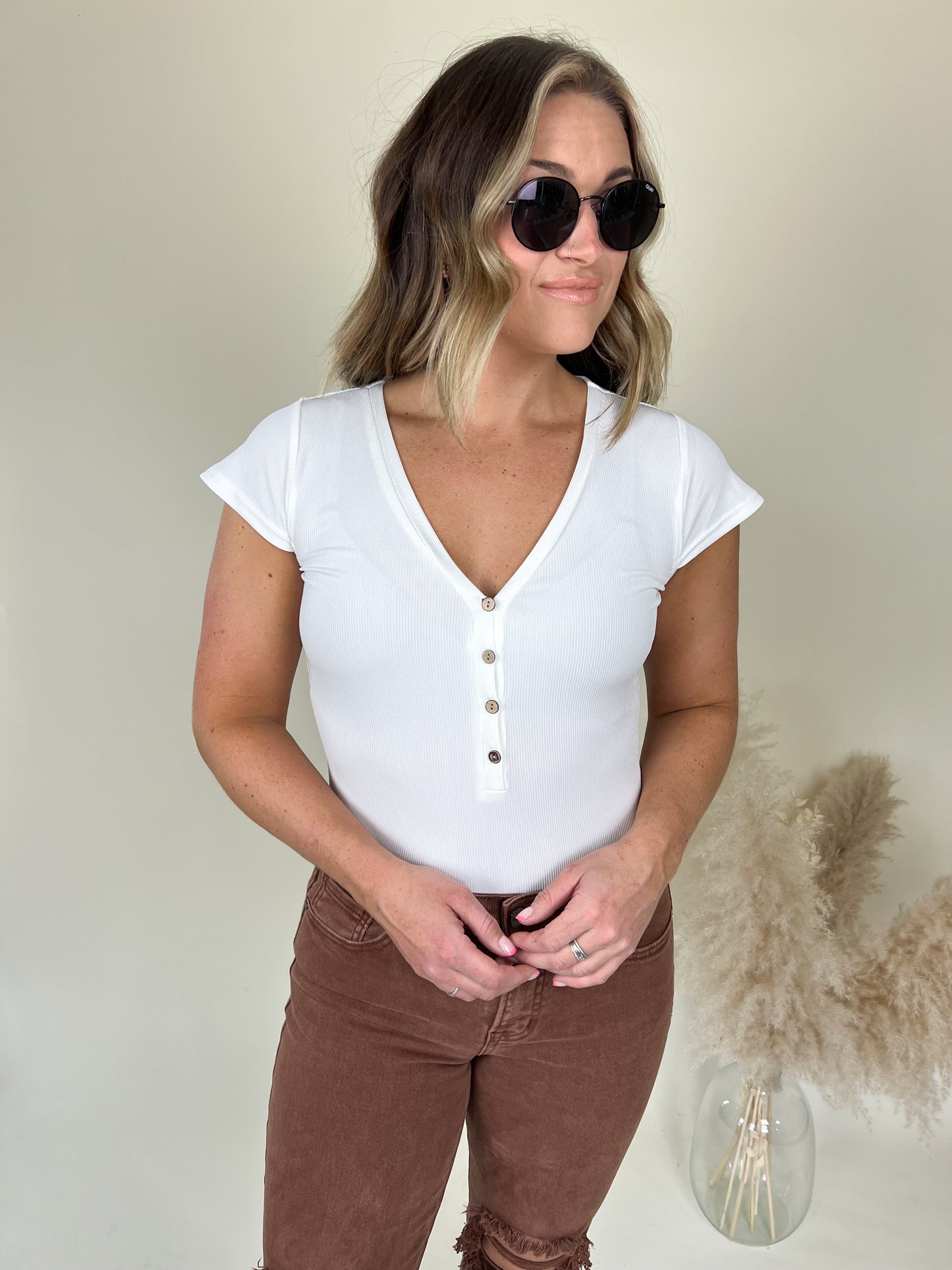 Sun Shining Bodysuit | White