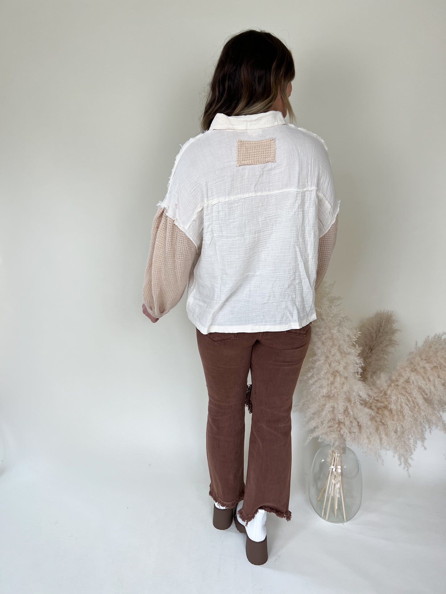Morning Sunrise Gauze Top | Natural