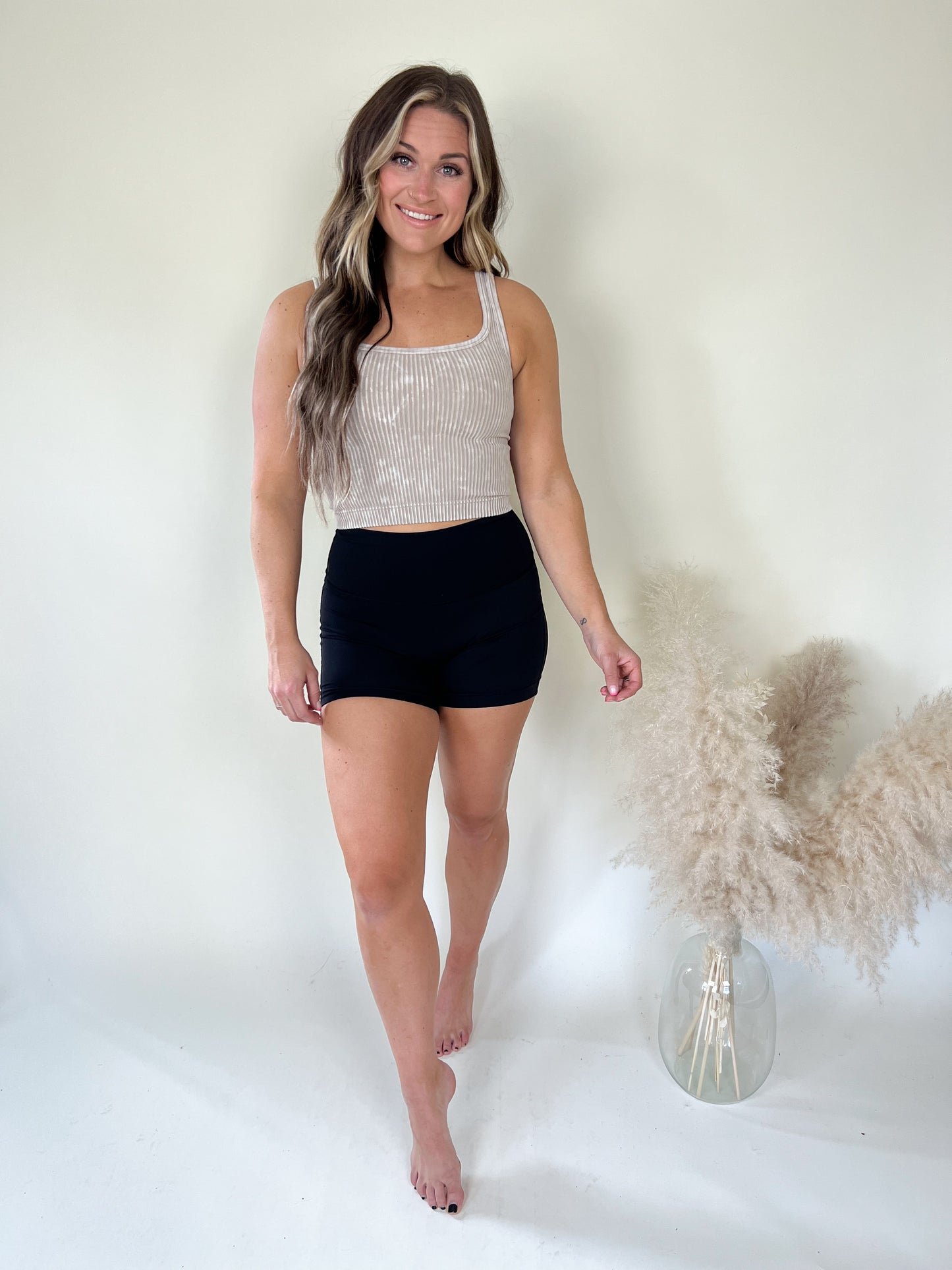 Lover Cropped Tank Top | Ash Mocha