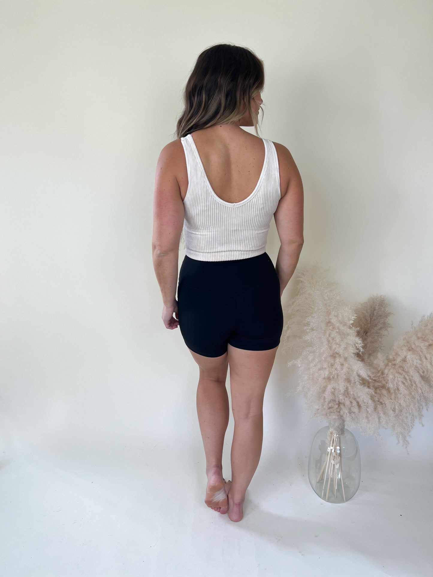 Lover Cropped Tank Top | Sand Beige