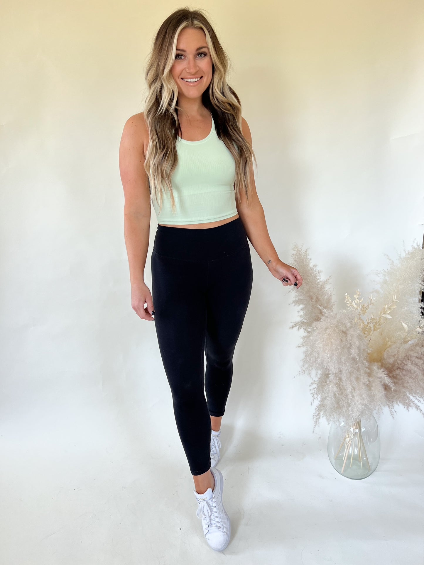 Walking Lunge Crop Top | Green
