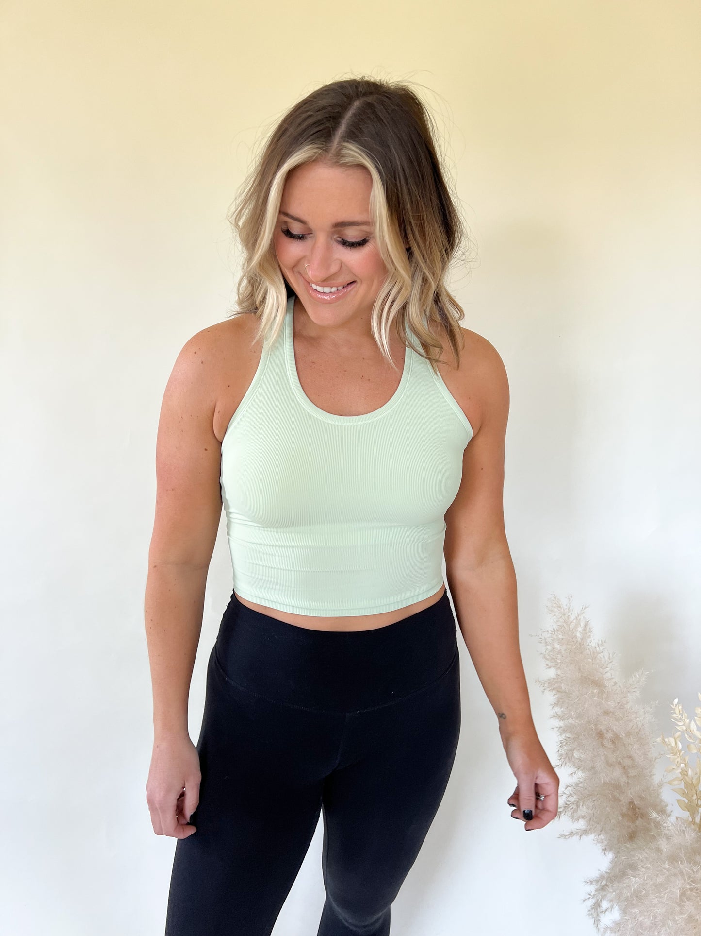 Walking Lunge Crop Top | Green