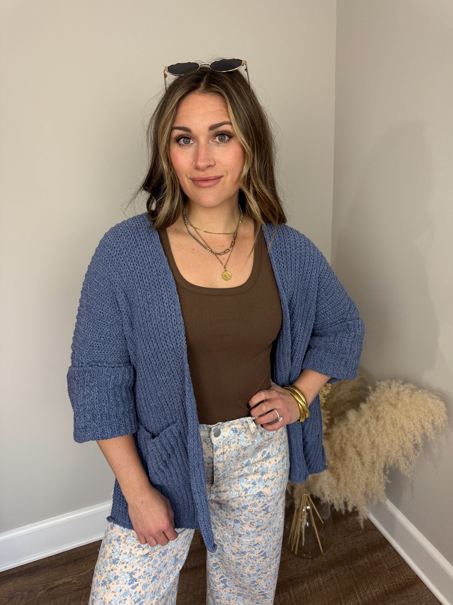 Rowan Chunky Cardigan | Blue