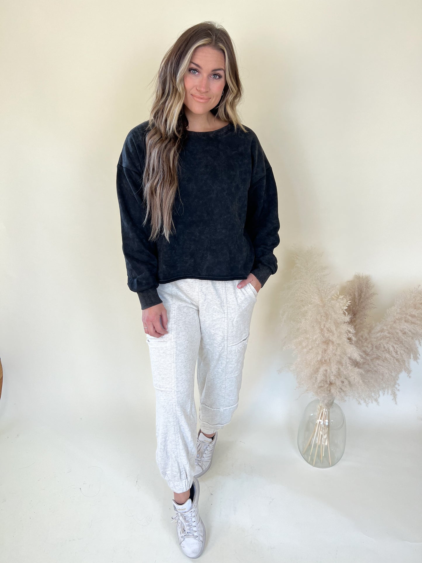 Kali Crew Neck Sweatshirt | Black