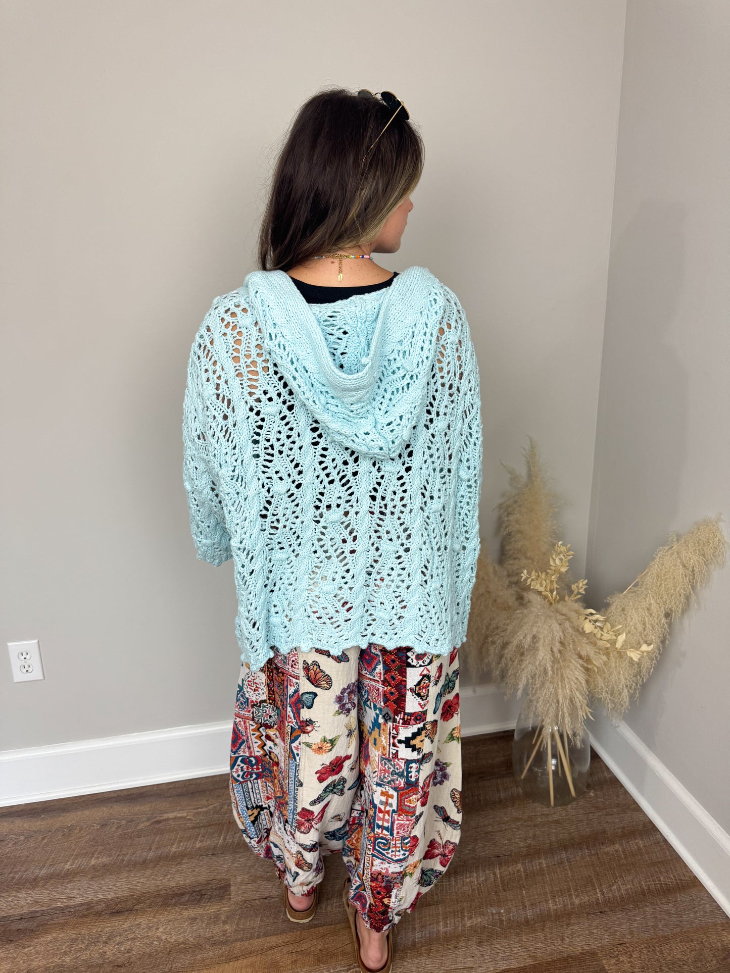 Destiny Hooded Cardigan | Blue