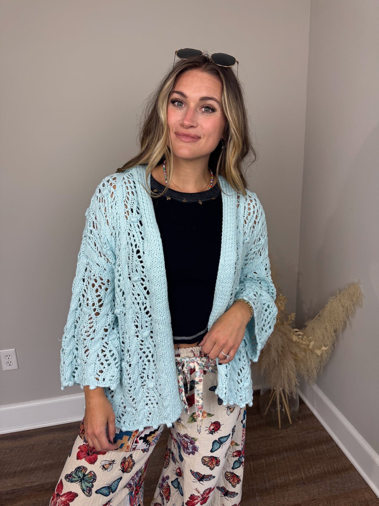 Destiny Hooded Cardigan | Blue