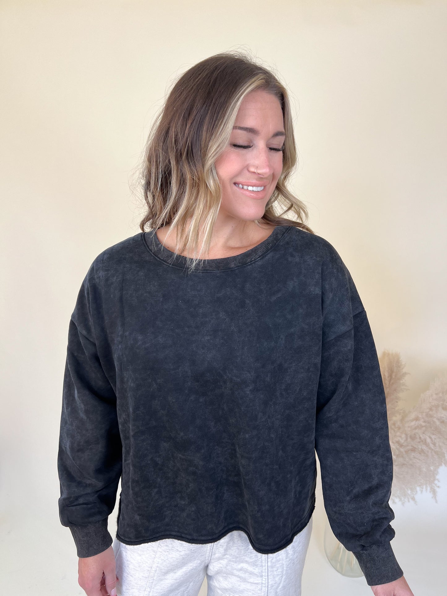 Kali Crew Neck Sweatshirt | Black