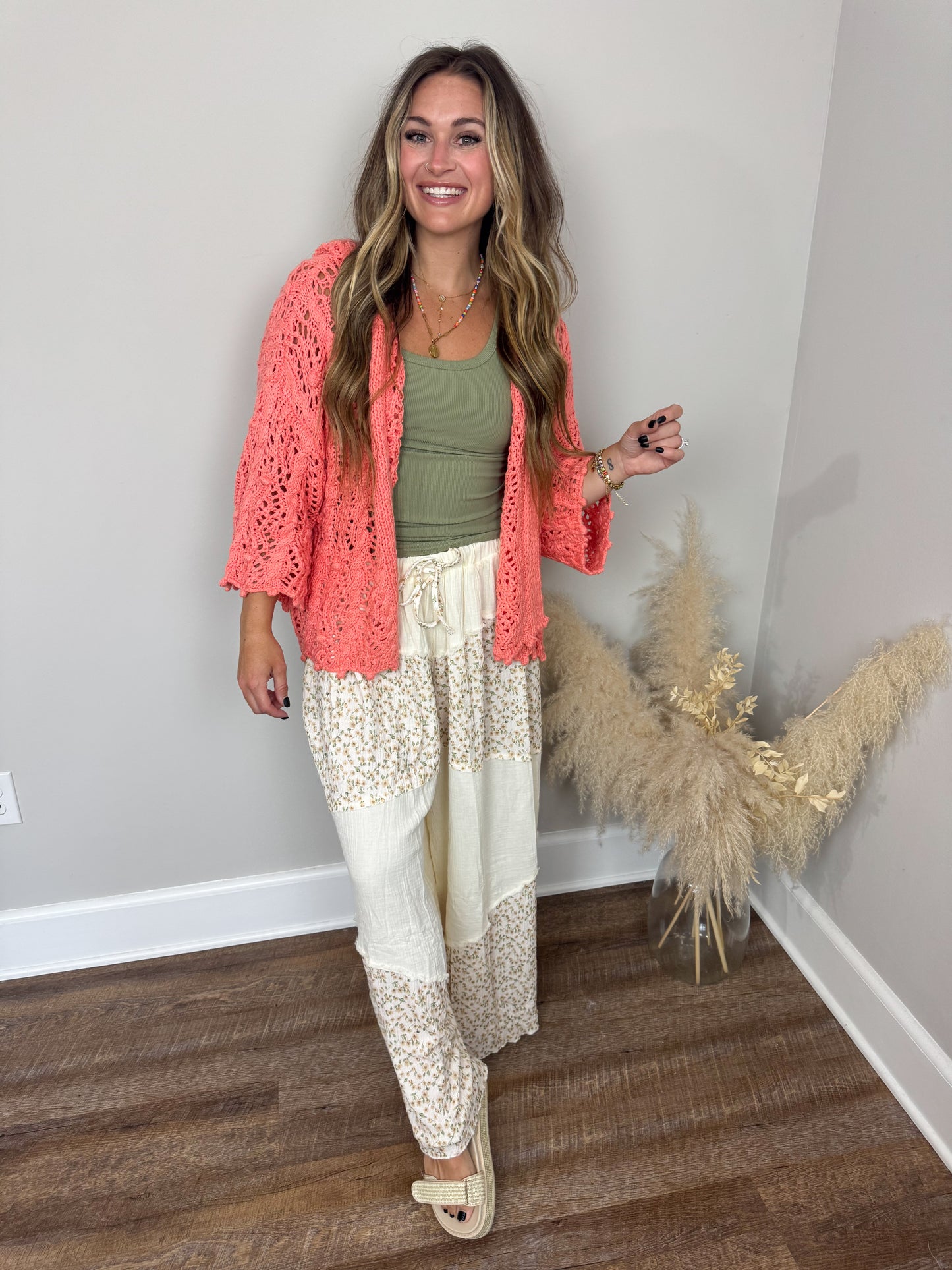 Destiny Hooded Cardigan | Coral